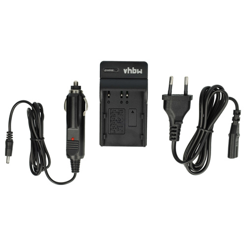vhbw Ladegerät kompatibel mit Sigma BP-21 Kamera Camcorder/Akku - Ladeschale, Kfz-Adapter, Ladeanzeige, 8,4 V