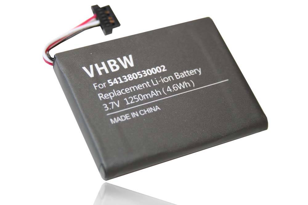 vhbw Akku kompatibel mit Becker Traffic Assist Highspeed II 7988, Pro, BE7988, Highspeed GPS Navigation Navi (1250 mAh, 3,7 V, Li-Ion)