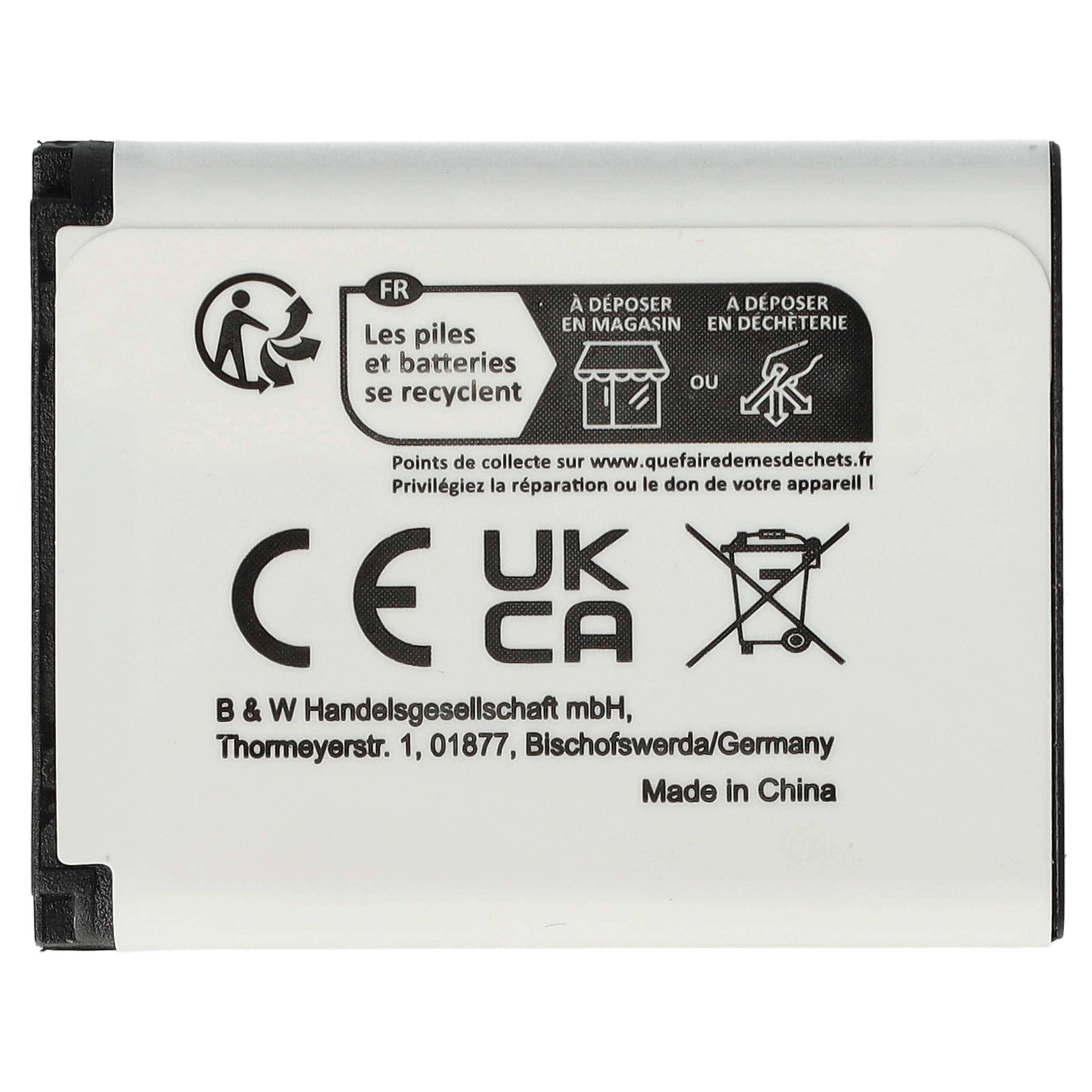 vhbw Akku 500mAh kompatibel mit Olympus Li-40B LI-42B VR310, VR-310, VR320, VR-320, VR325, VR-325, VR330, VR-330, VH-210, IR-300, FE-20