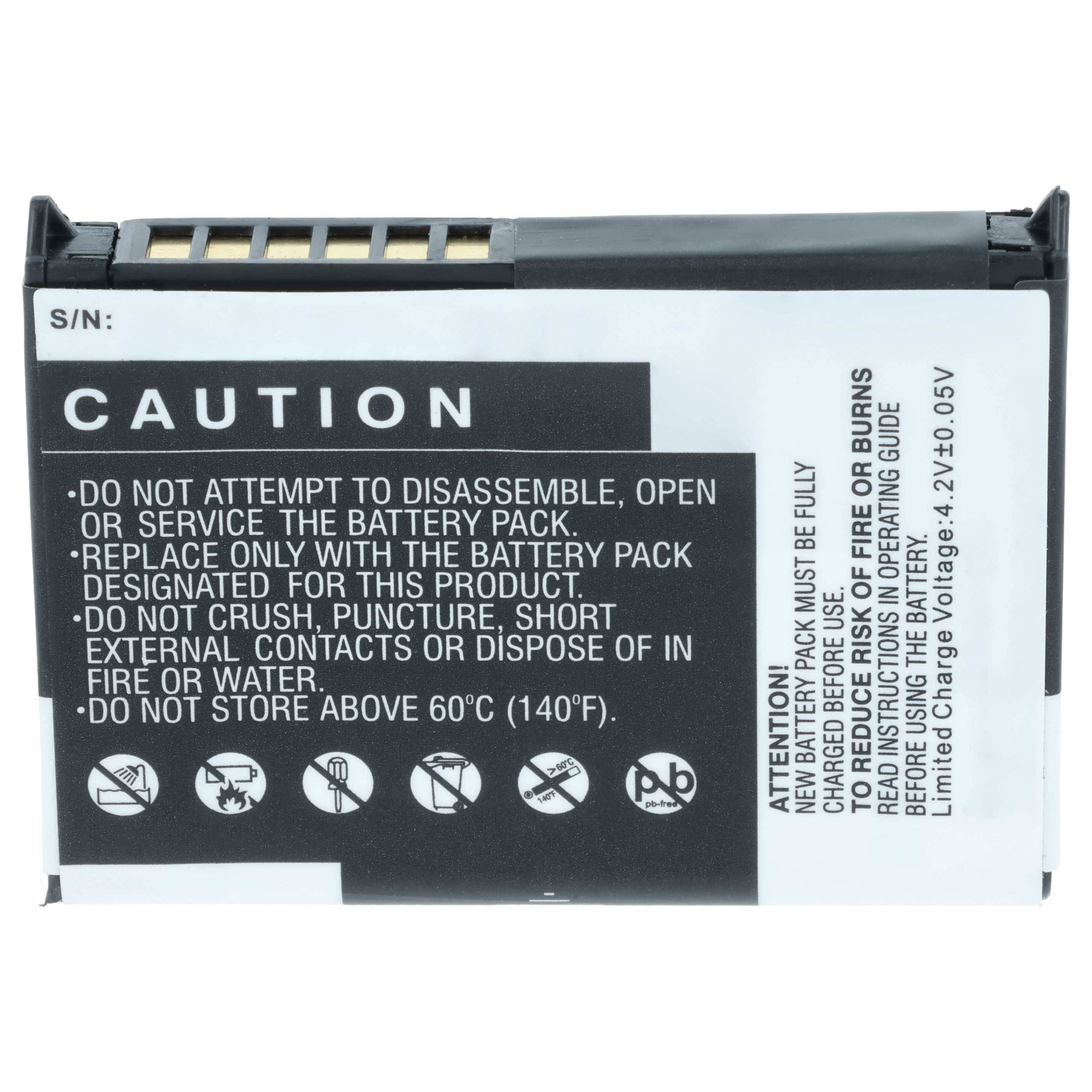 vhbw Akku kompatibel mit Fujitsu-Siemens Pocket Loox 410, N500, N520, N560, N540, 420, C550 Handheld Computer Scanner (1000 mAh, 3,7 V, Li-Ion)
