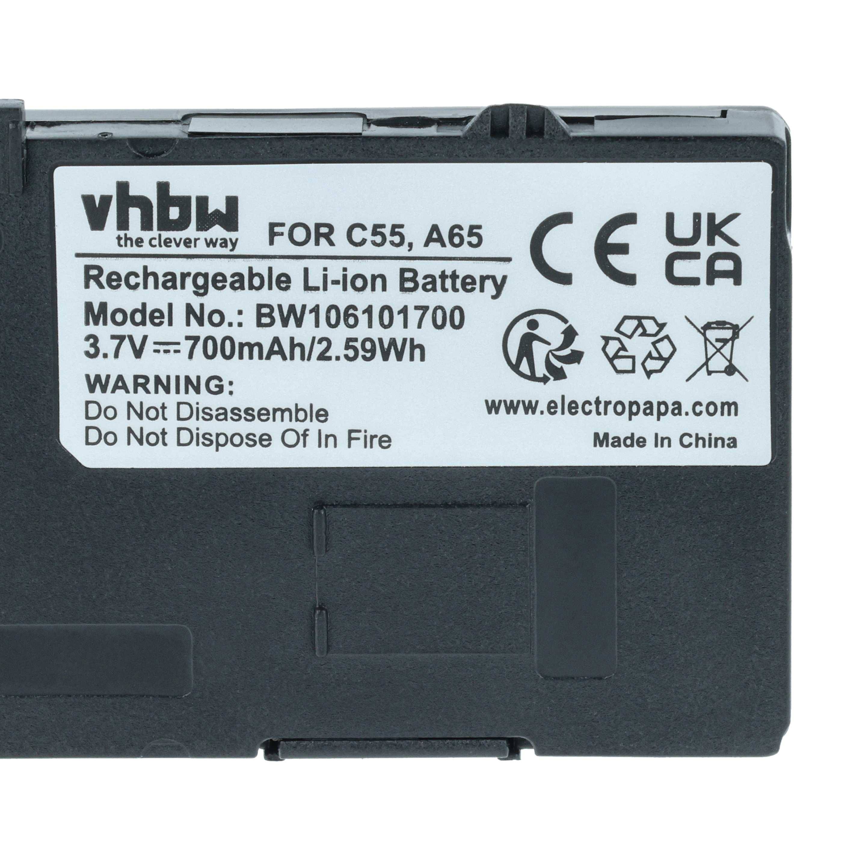 vhbw 3x Akku kompatibel mit Siemens Gigaset SL740, SL745, SX440, SX445 schnurlos Festnetz Telefon (700 mAh, 3,7 V, Li-Ion)