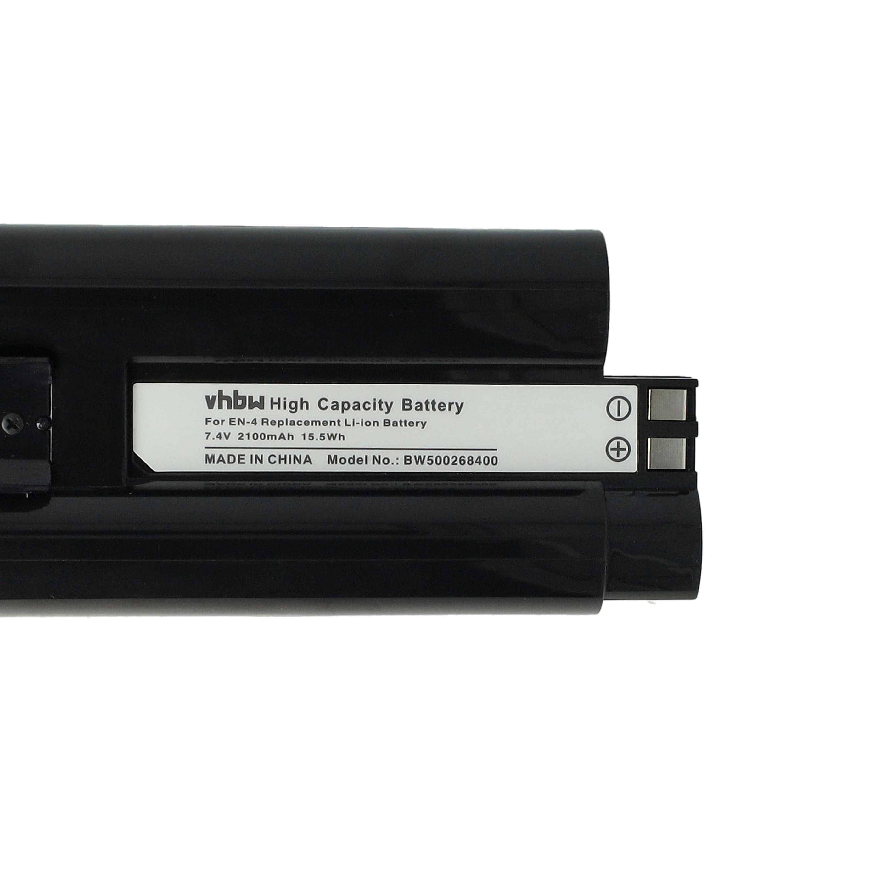 Ein schwarzer Hochleistungsakku mit der Bezeichnung „vhbu