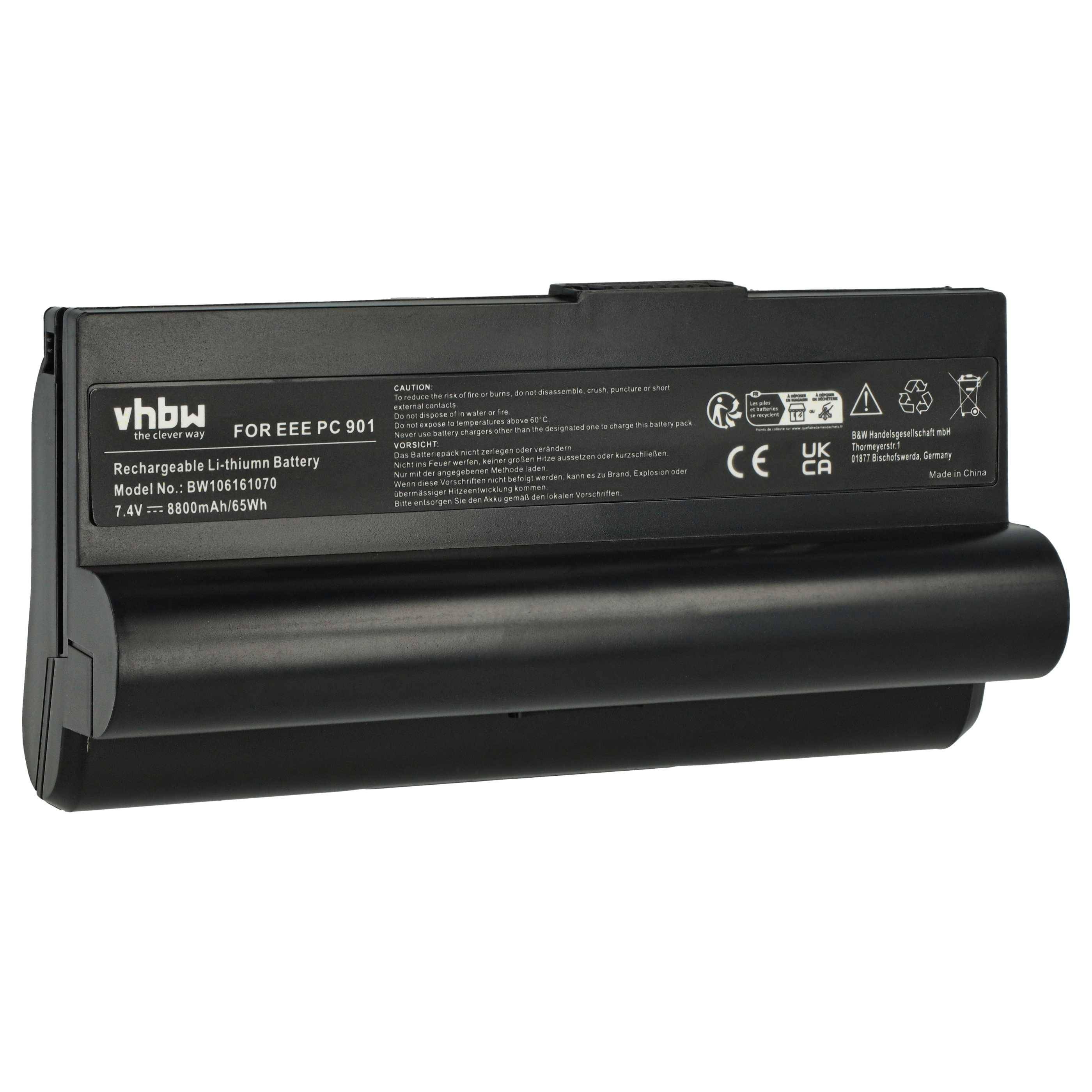 vhbw 1x Akku Ersatz für Asus A22-701, P22-900, A22-700 für Notebook (8800 mAh, 7,4 V, Li-Ion)
