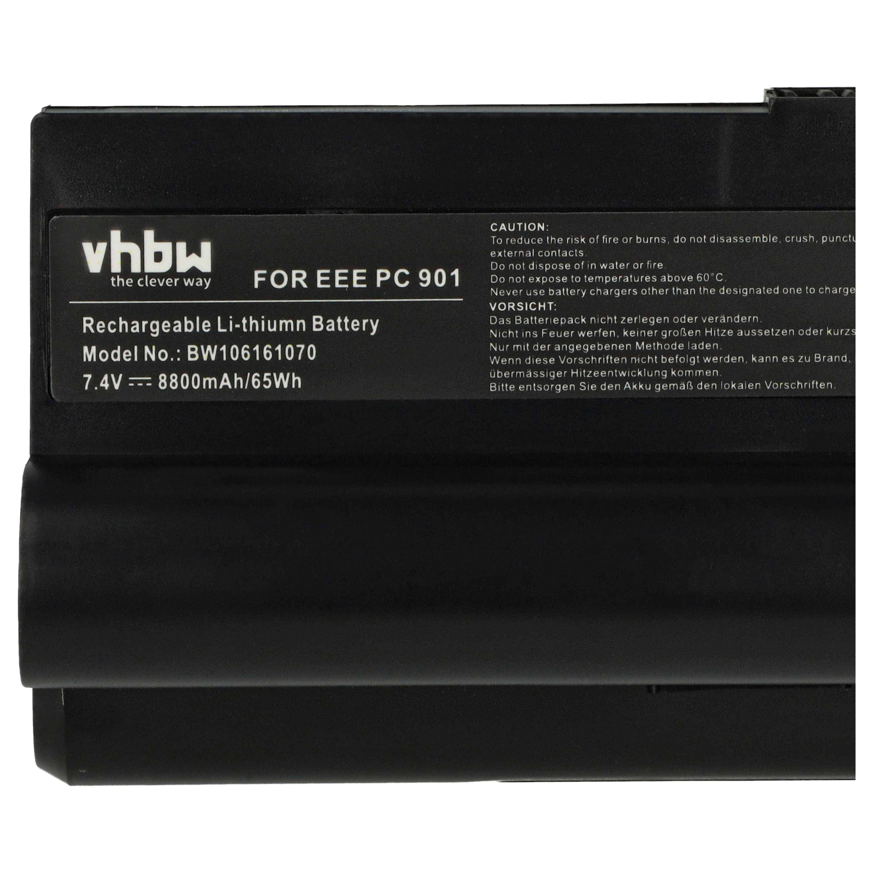 vhbw 1x Akku Ersatz für Asus A22-701, P22-900, A22-700 für Notebook (8800 mAh, 7,4 V, Li-Ion)
