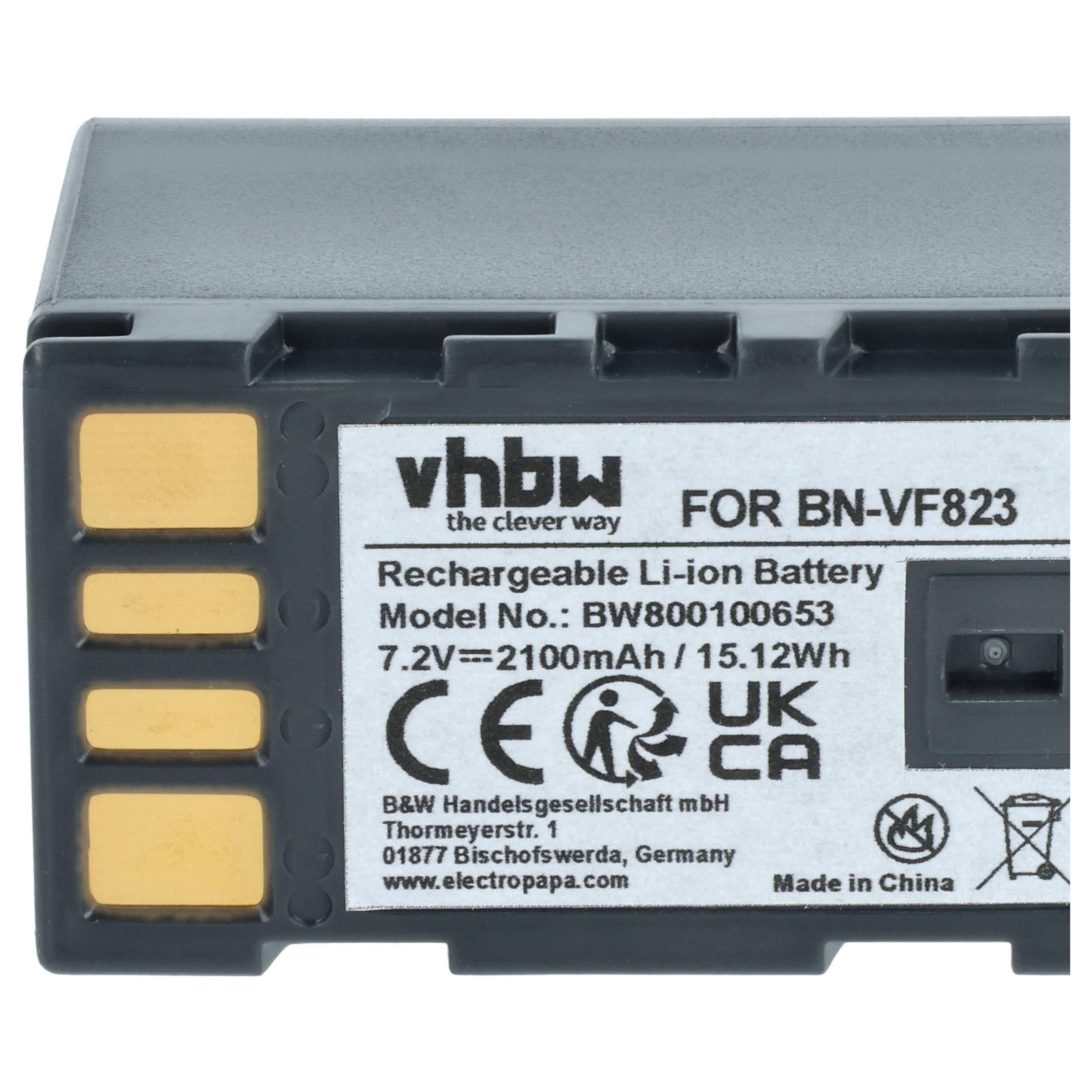 vhbw 2x Akku kompatibel mit JVC GZ-MG331, GZ-MG330HEG, GZ-MG330REX Videokamera Camcorder (2100 mAh, 7,2 V, Li-Ion) + Infochip