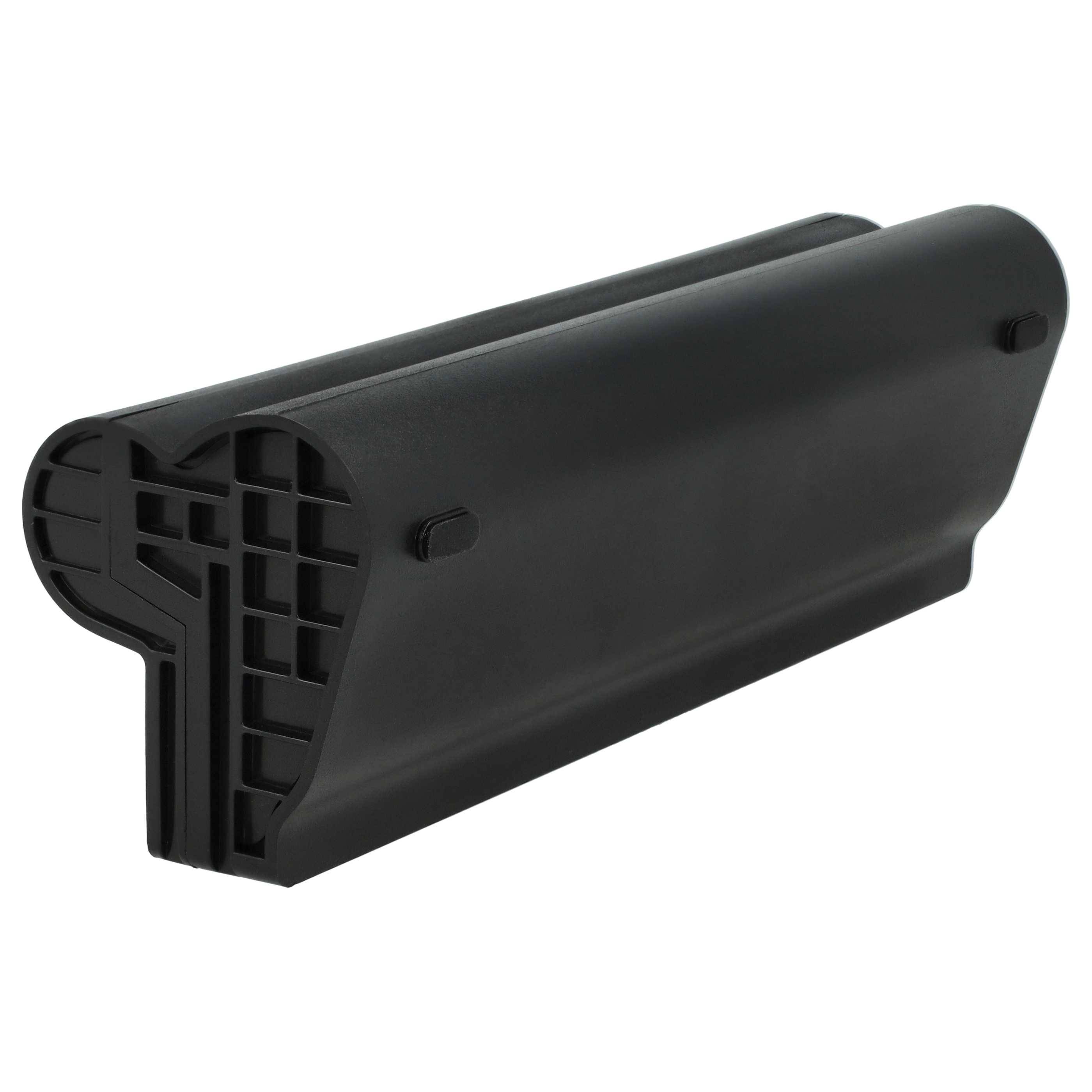 Ein schwarzer Kunststoff-Türgriff für Autos mit strukturierter Griffoberfläche und glatter Oberfläche, entwickelt für ergonomische Handhabung und Langlebigkeit.