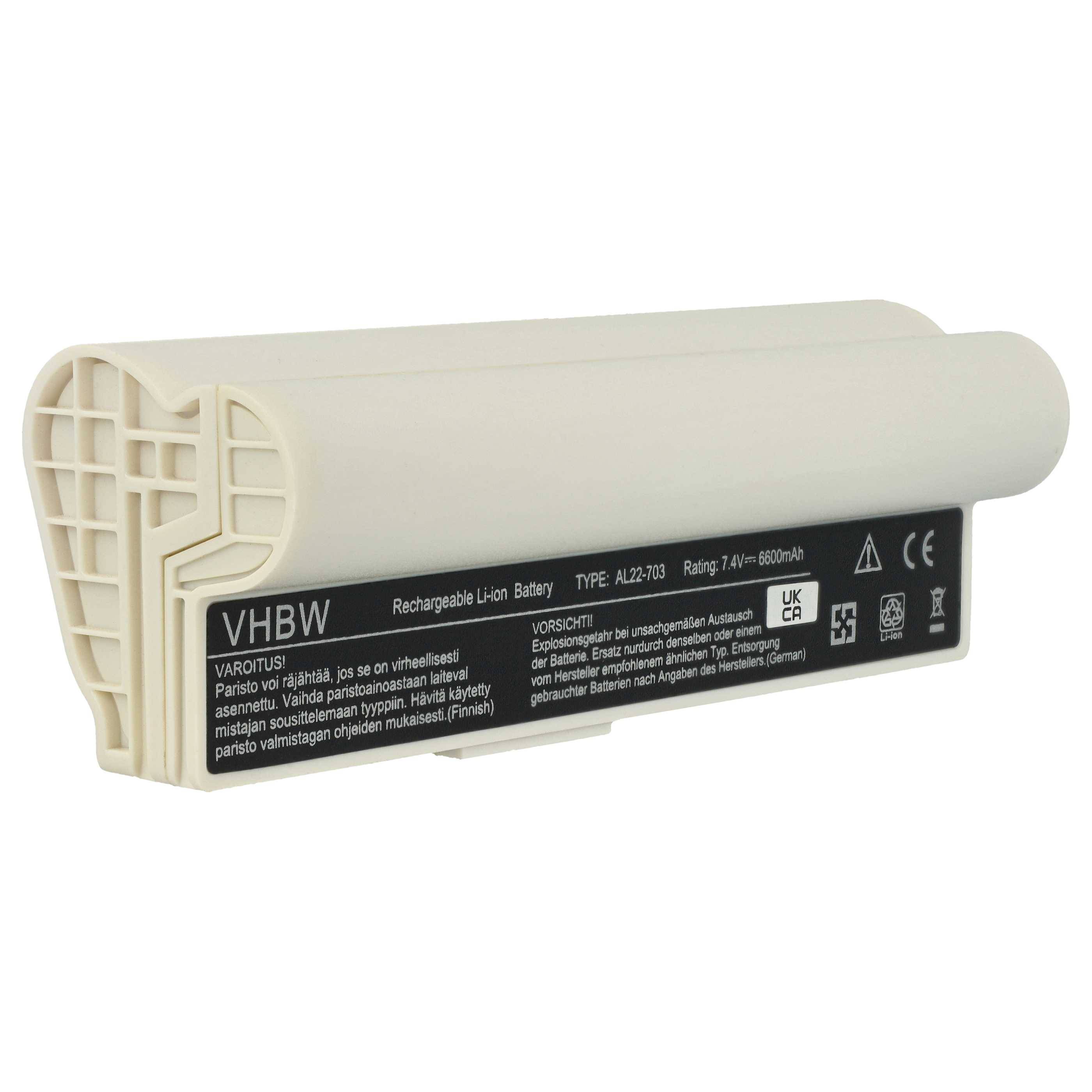 vhbw 1x Akku Ersatz für Asus AL22-703 für Notebook (6600 mAh, 7,4 V, Li-Ion)