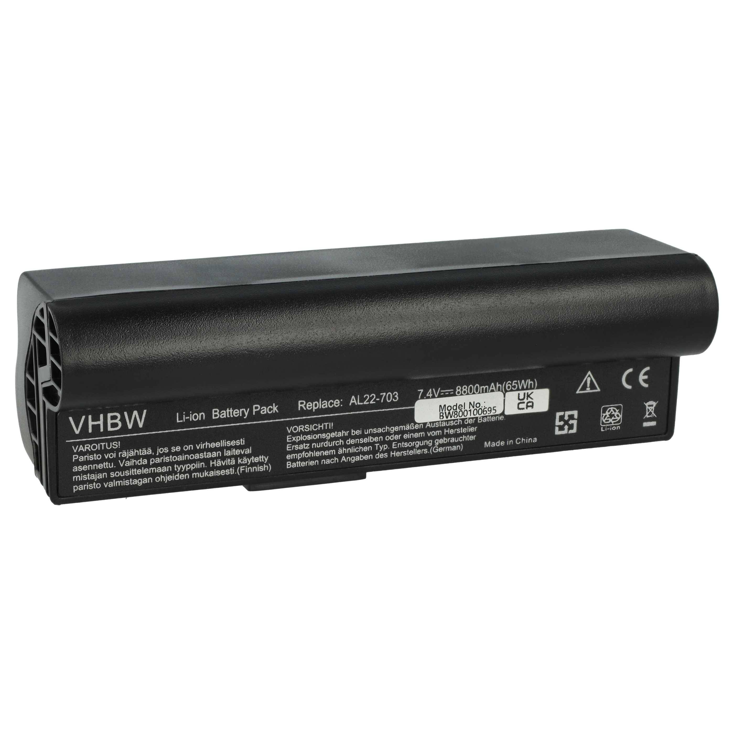 vhbw 1x Akku kompatibel mit Asus Eee PC 900a, 900hd, 900ha Notebook (8800 mAh, 7,4 V, Li-Ion)