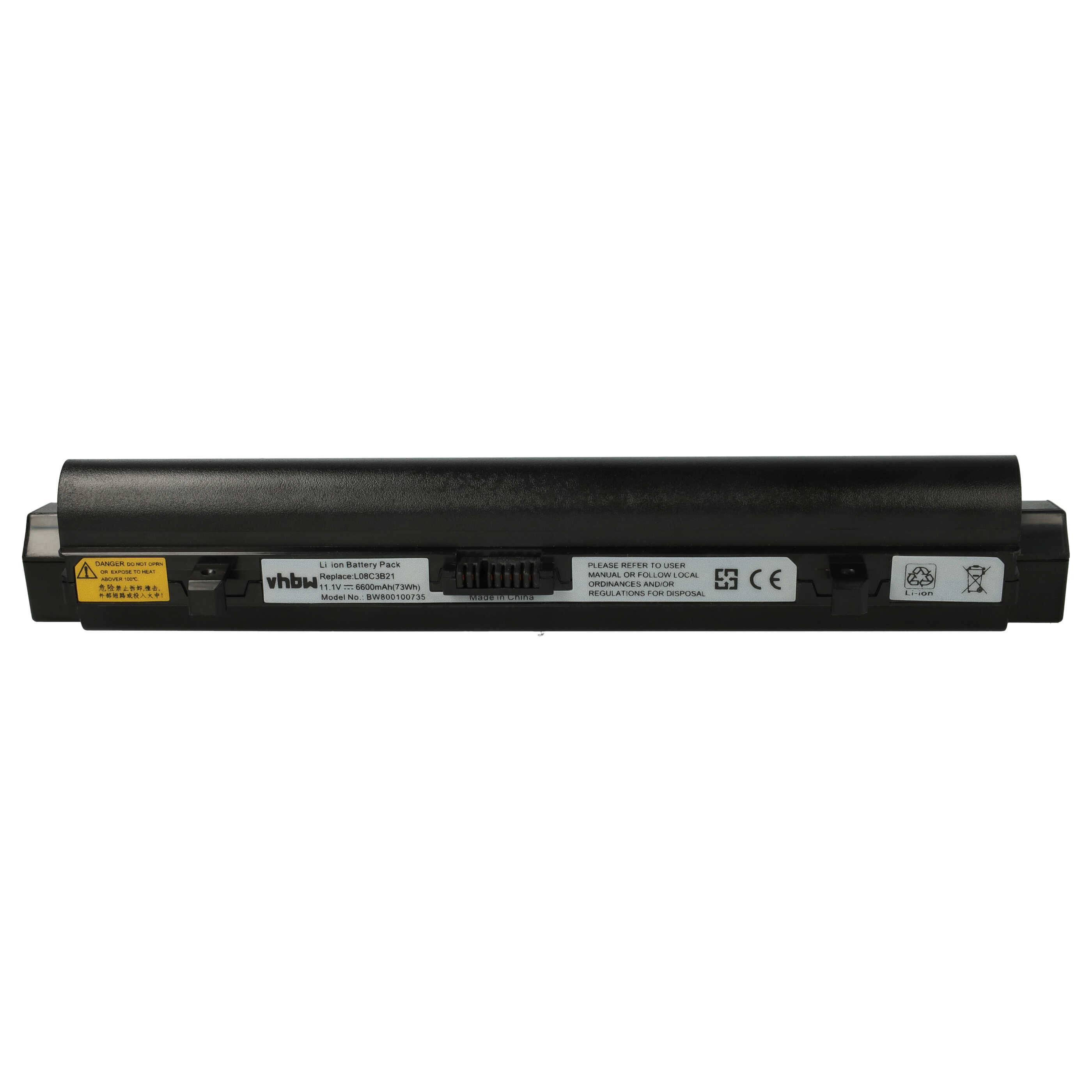 vhbw Akku kompatibel mit Lenovo IdeaPad S10, S10e, S12, S9, S9e Notebook (6600 mAh, 11,1 V, Li-Ion)