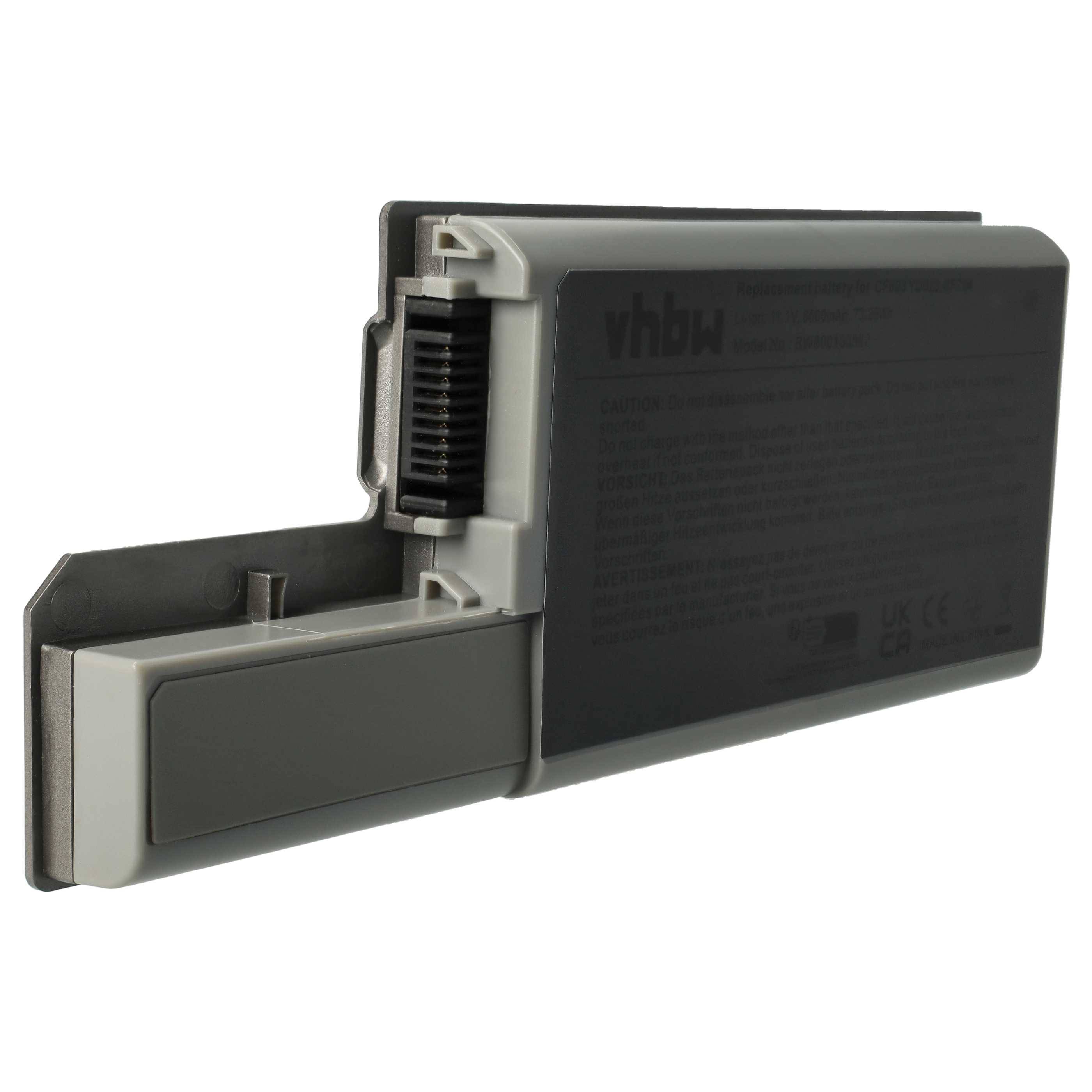 vhbw Akku Ersatz für Dell 312-0393, 312-0394, 312-0401, 312-0402, 451-10308, 451-10309 für Notebook (6600 mAh, 11,1 V, Li-Ion)