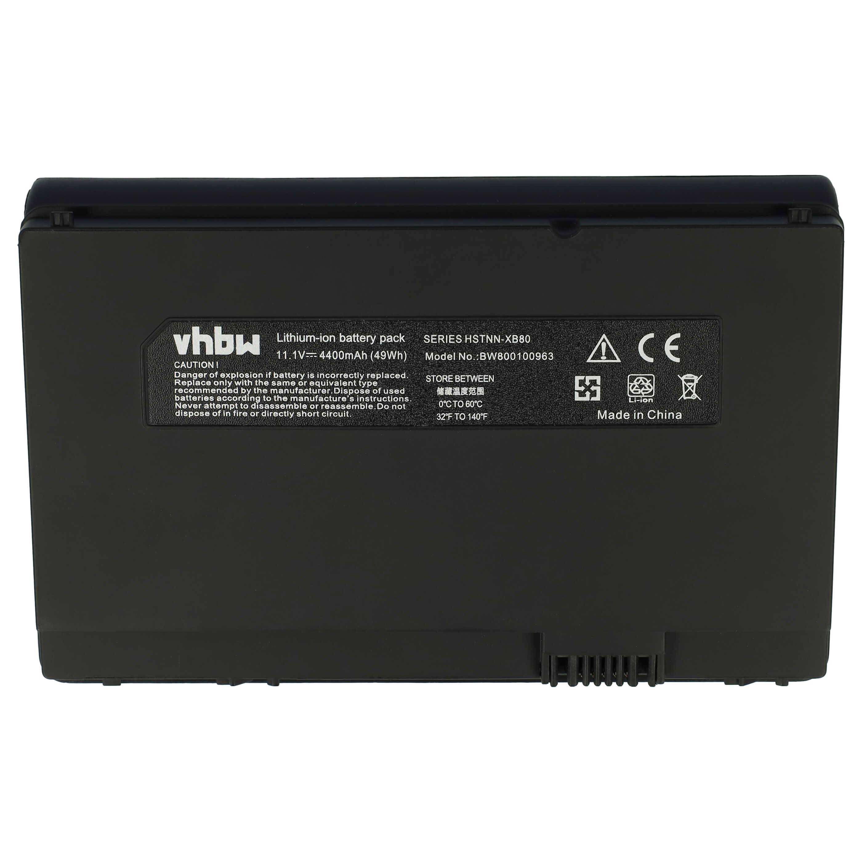 vhbw Akku kompatibel mit Compaq Mini 700, 702EG Notebook (4400 mAh, 11,1 V, Li-Ion)