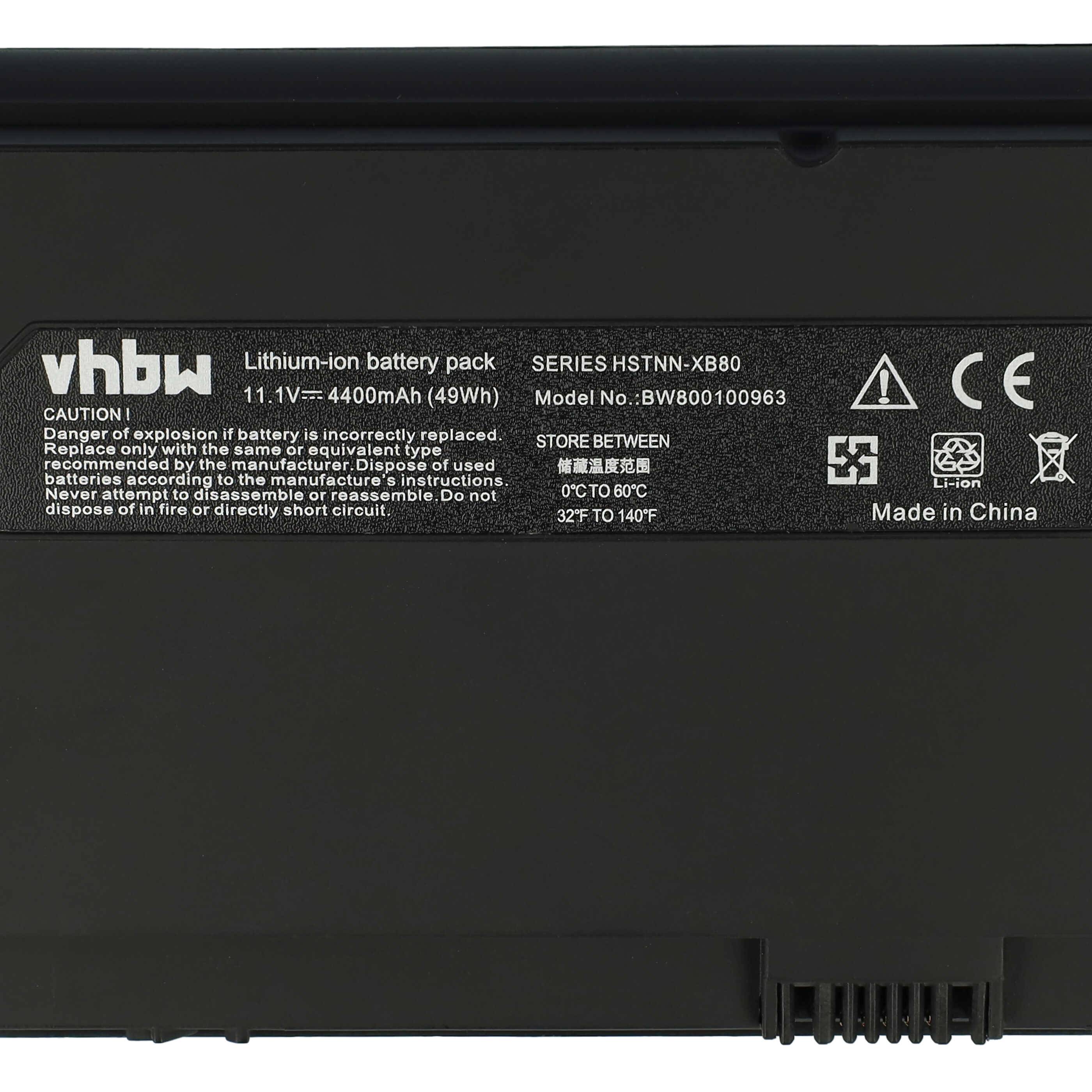 vhbw Akku kompatibel mit HP Mini 1010, 1014, 1000, 1001, 1010NR, 1035NR, 1001TU, 1050, 1017, 1035 Notebook (4400 mAh, 11,1 V, Li-Ion)