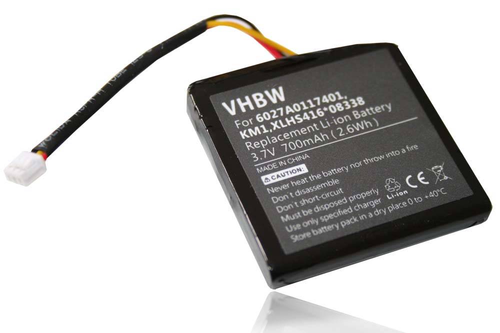 vhbw Akku kompatibel mit TomTom Via 120 Europe Traffic, Via 125, Via 125 Europe Traffic GPS Navigation Navi (700 mAh, 3,7 V, Li-Ion)