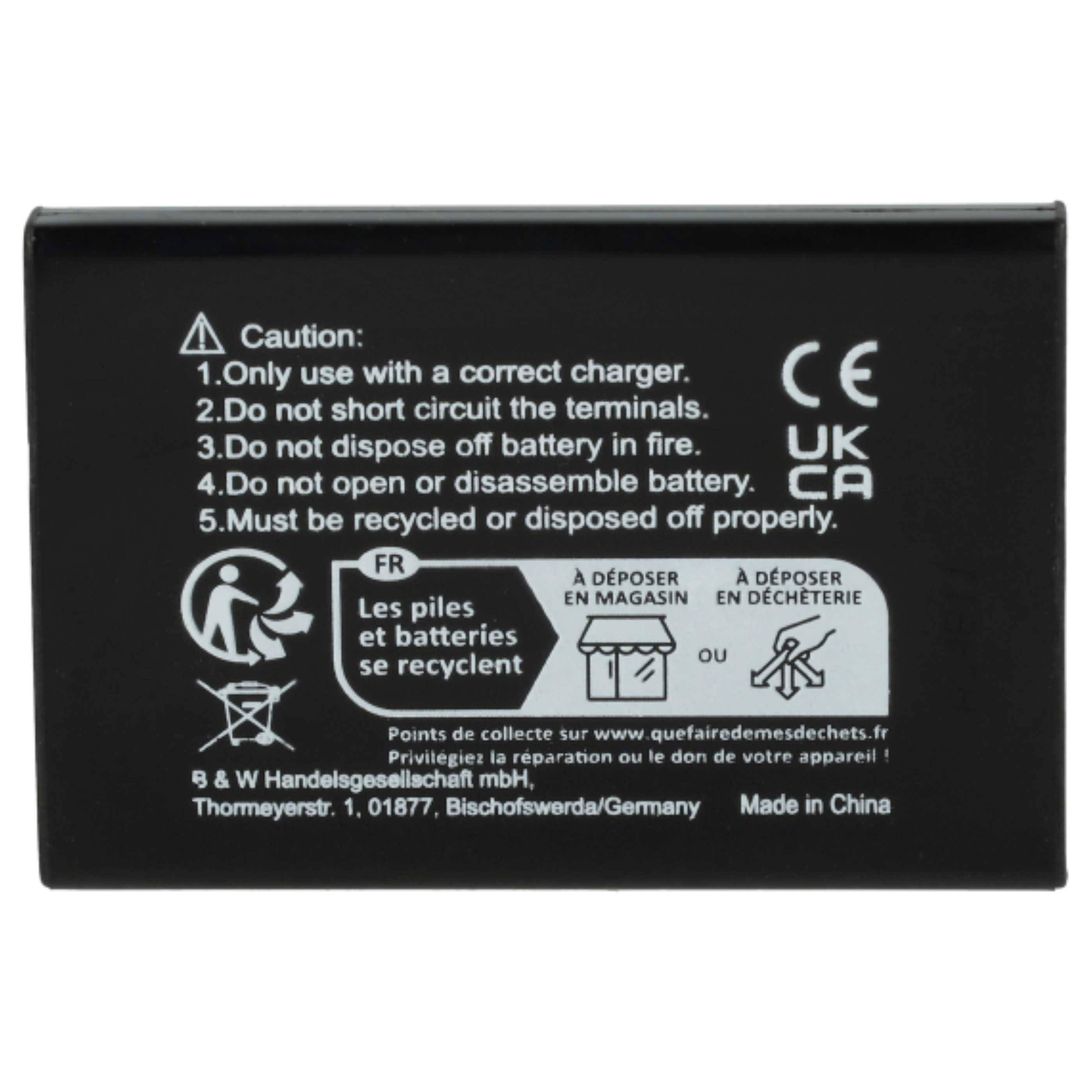 vhbw 3x Akku kompatibel mit Lumicron LDC-825z3, LDC-828z3 Kamera (1000 mAh, 3,6 V, Li-Ion)