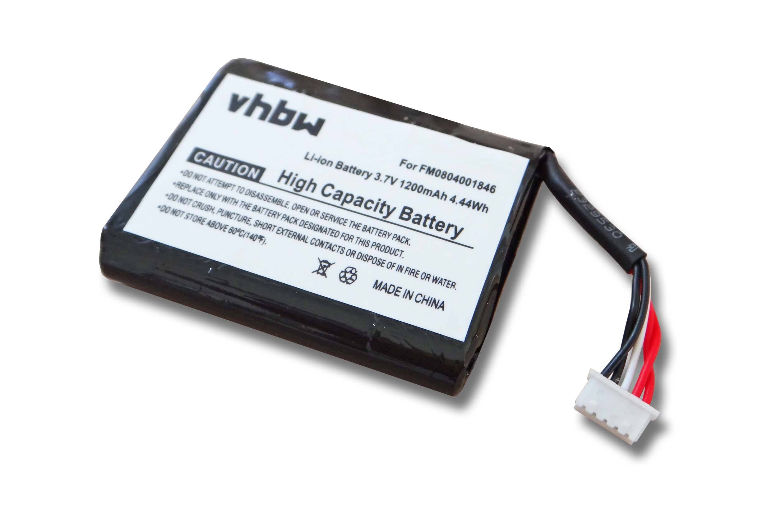 vhbw Akku passend für TomTom One XL HD Traffic GPS Navigation Navi (1200mAh, 3,7V, Li-Ion)