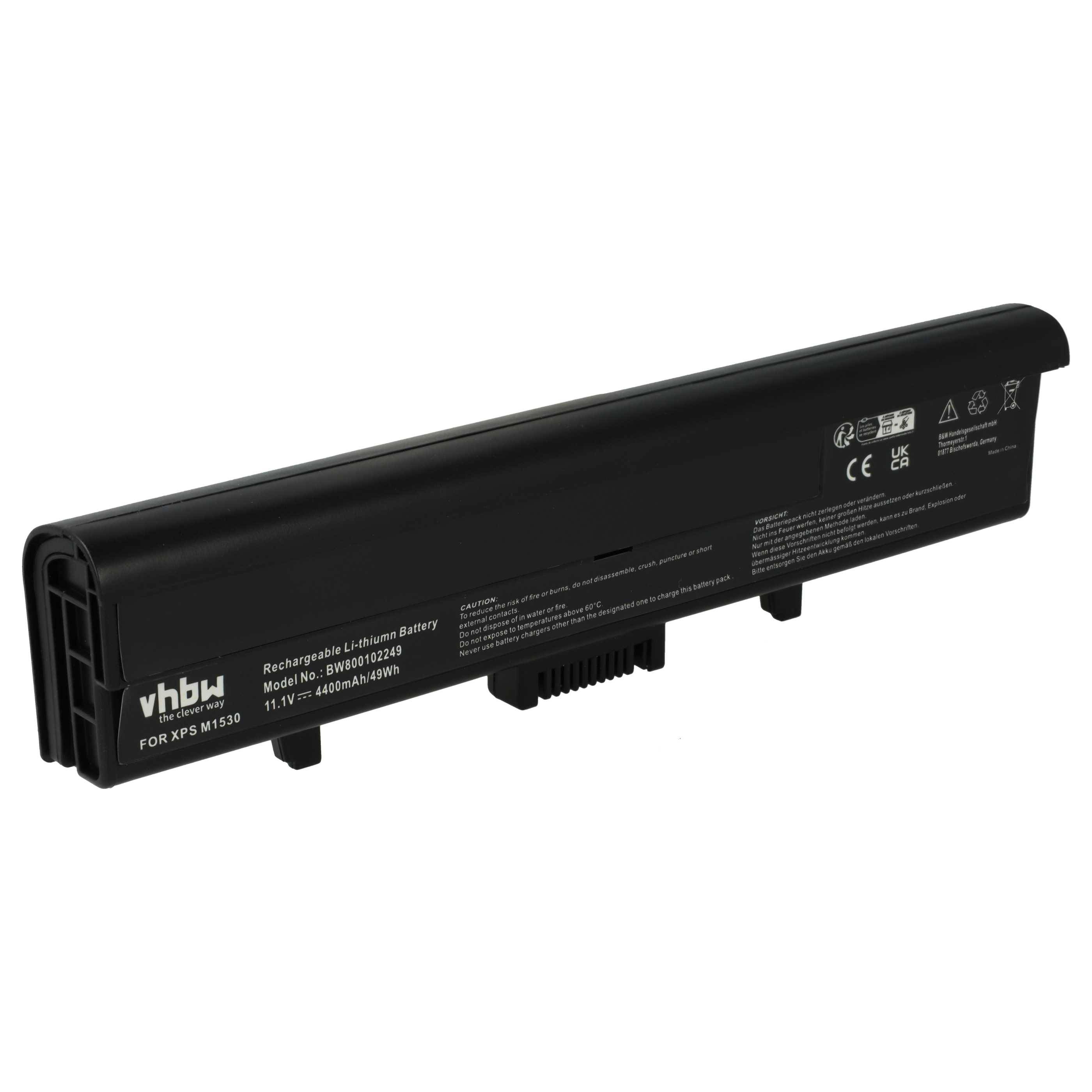 vhbw Akku Ersatz für Dell XT828, XT832, RU033, TK330, RU006, RU030, RN897, GP975, RN894 für Notebook (4400 mAh, 11,1 V, Li-Ion)