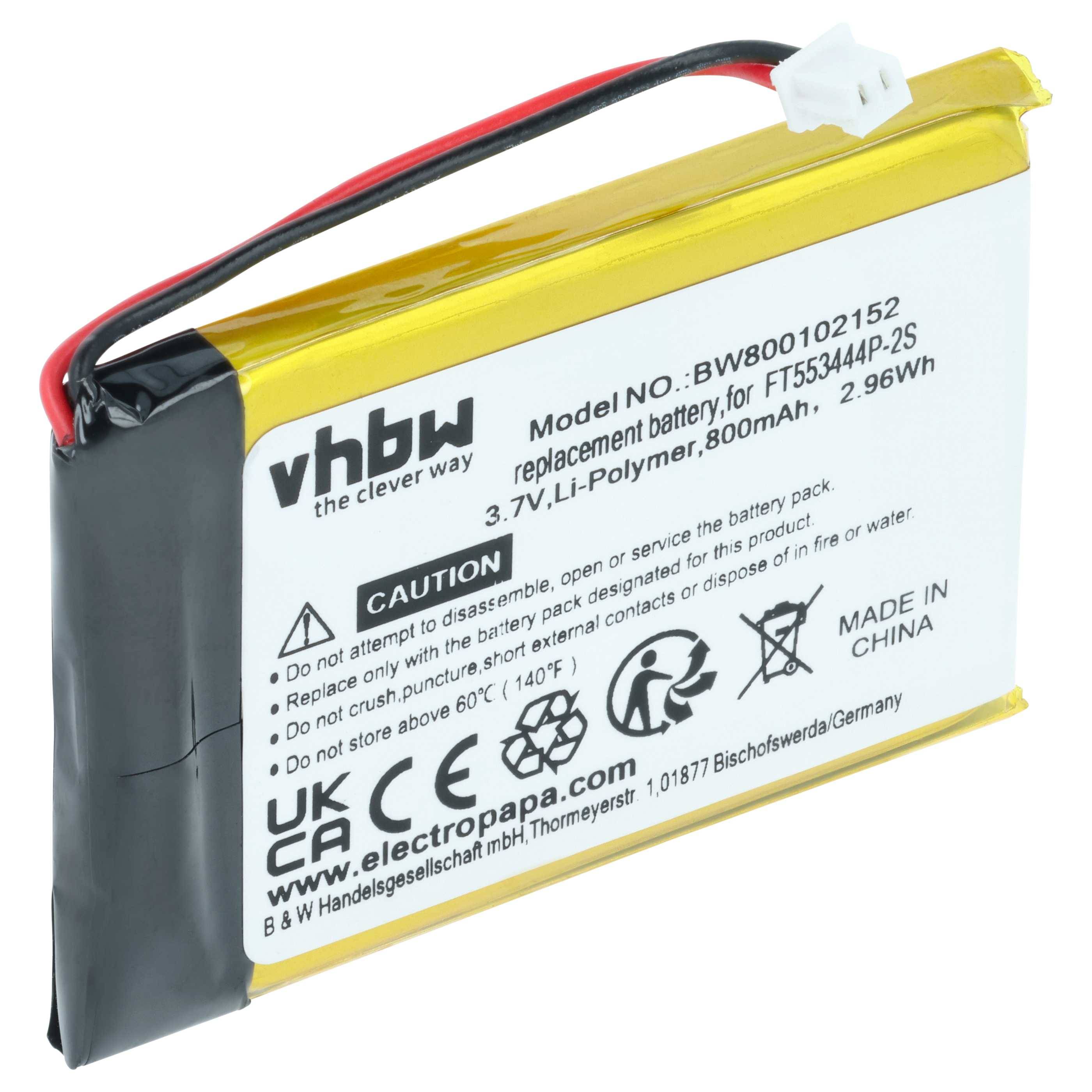 vhbw Akku kompatibel mit Stabo freecomm 600 Set Funkgerät, Walkie Talkie (800 mAh, 3,7 V, Li-Ion)