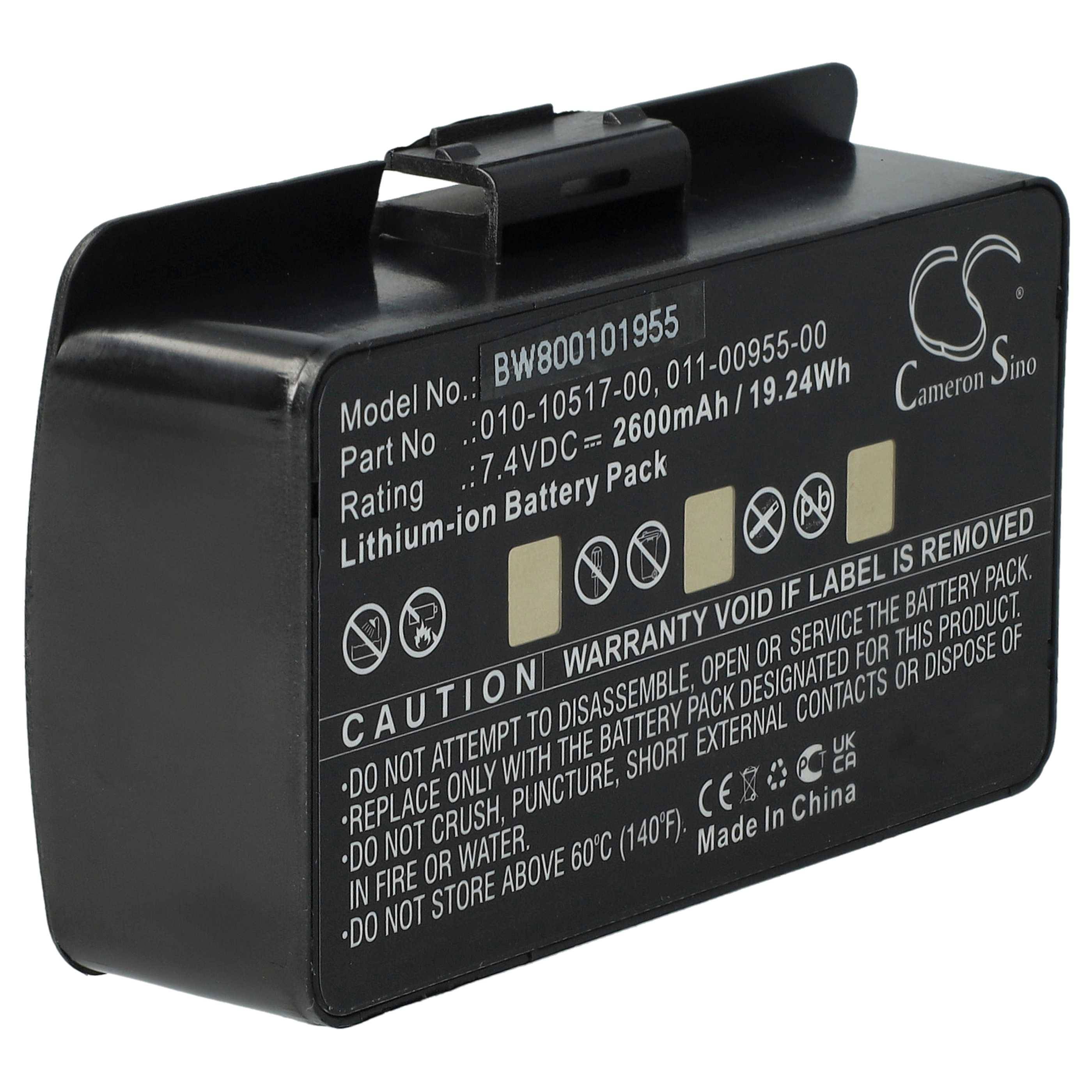 vhbw Akku kompatibel mit Garmin GPSMap 276c, 276, 378, 296, 478, 396, 376, 495, 376C, 278 GPS Navigation Navi (2600 mAh, 8,4 V, Li-Ion)