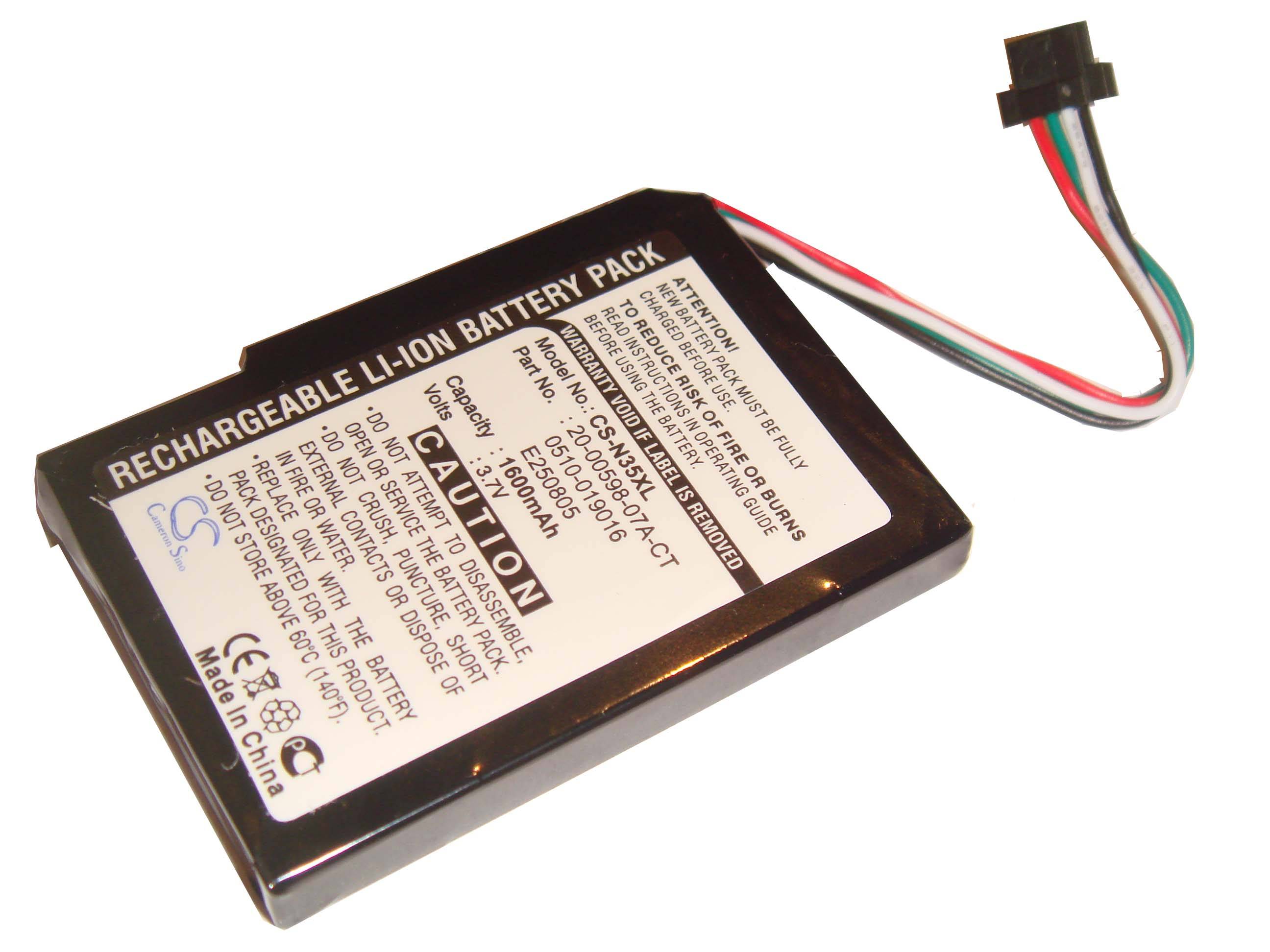 vhbw Akku kompatibel mit Typhoon MyGuide 3600, 3610, 3620 GO, 3610 GO, 3620 GPS Navigation Navi (1600 mAh, 3,7 V, Li-Ion)