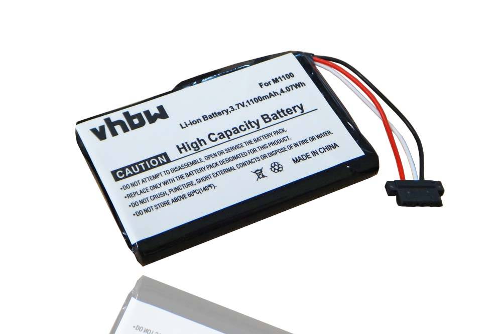 vhbw Akku kompatibel mit Navman Spirit V505 TV GPS Navigation Navi (1100 mAh, 3,7 V, Li-Ion)