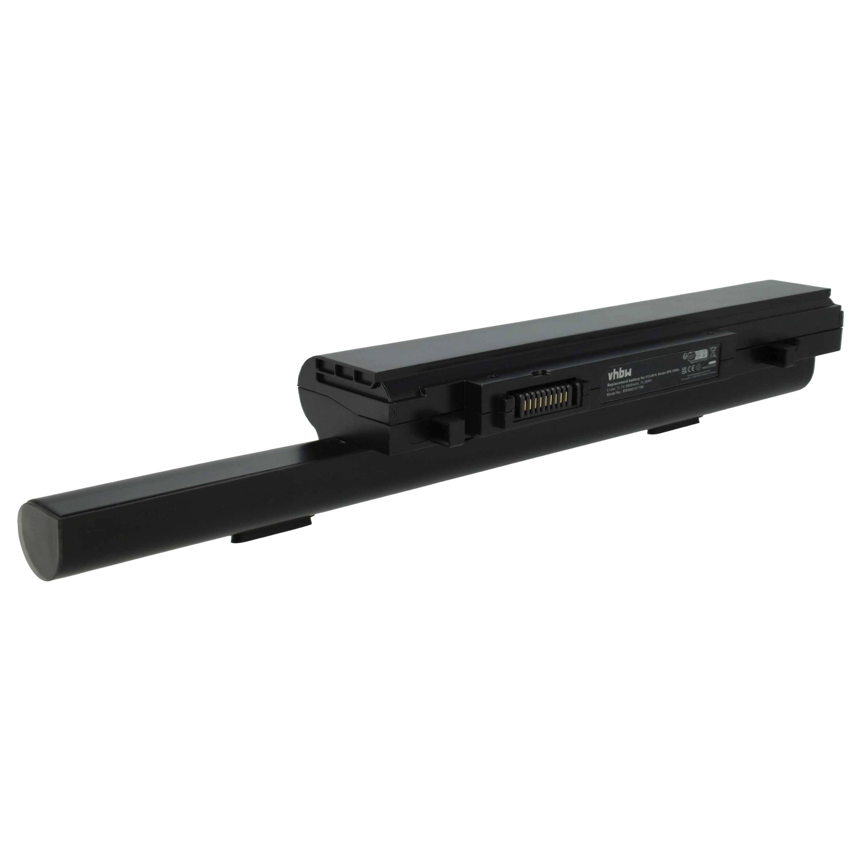 vhbw Akku kompatibel mit Dell Studio XPS 16, 1640 Notebook (6600 mAh, 11,1 V, Li-Ion)