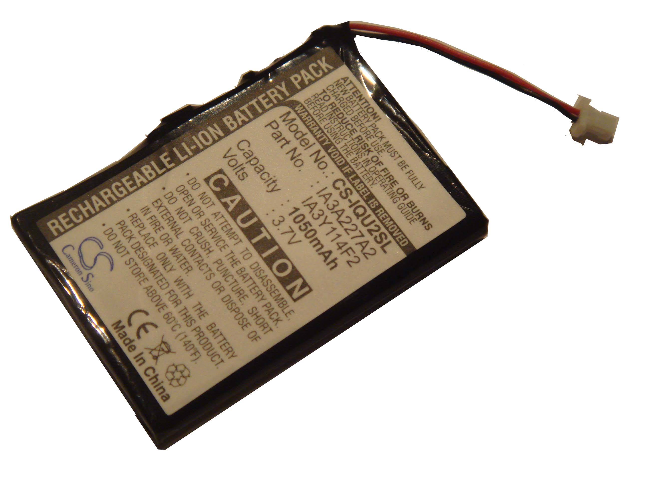 vhbw 1x Akku kompatibel mit Garmin Quest 2 GPS Navigation Navi (1050 mAh, 3,7 V, Li-Ion) - Ersatz für IA3A227A2, IA3Y114F2