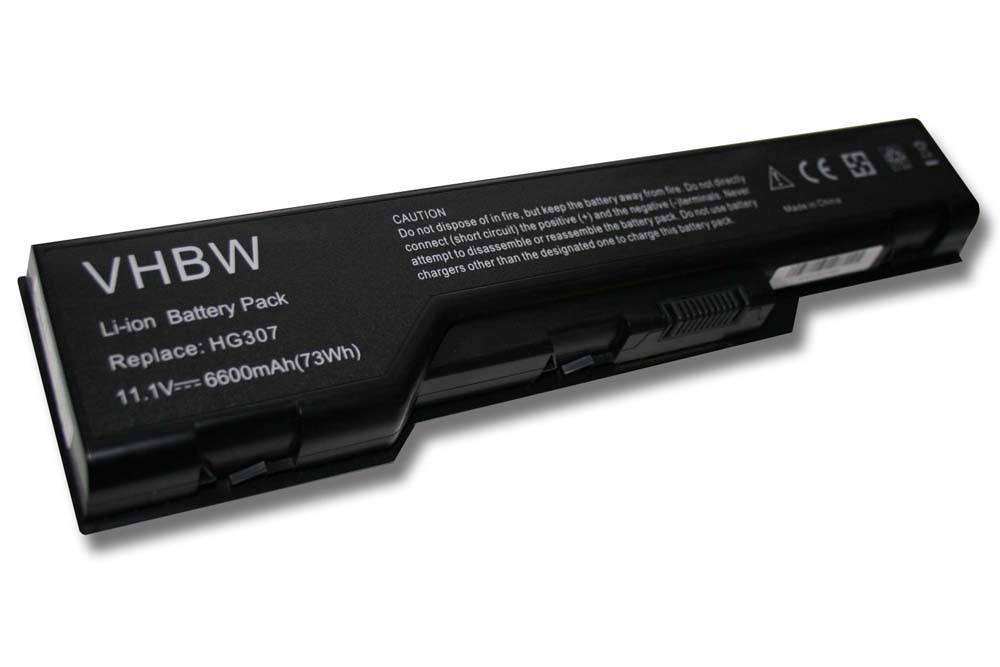 vhbw Akku Ersatz für Dell 312-0680, WG317, HG307 für Notebook (6600 mAh, 11,1 V, Li-Ion)