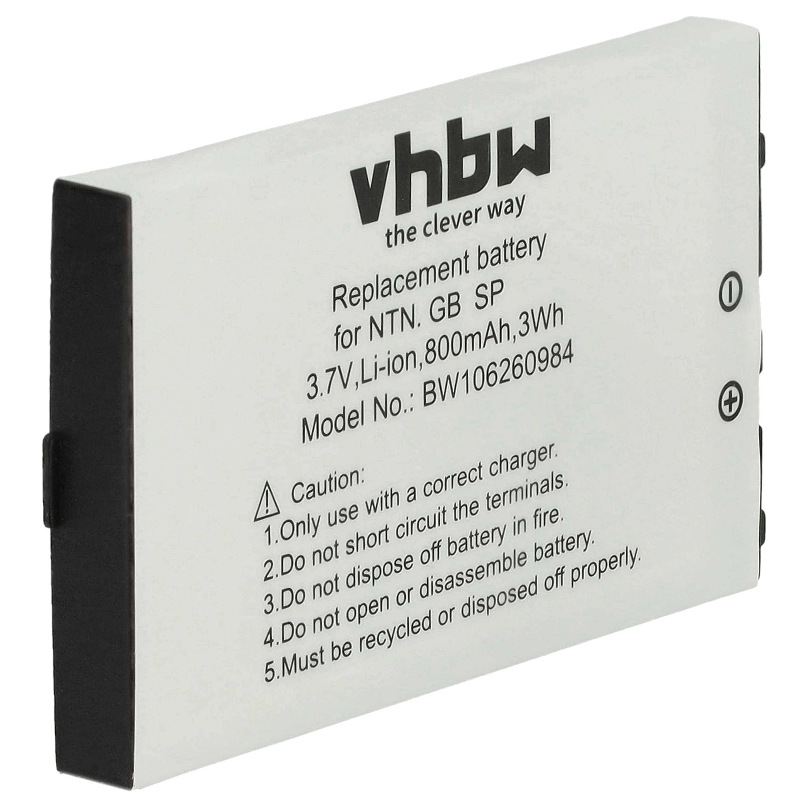 vhbw 1x Akku kompatibel mit Nintendo Game Boy Advance Special, GBA-SP Spielekonsole (800 mAh, 3,7 V, Li-Ion)