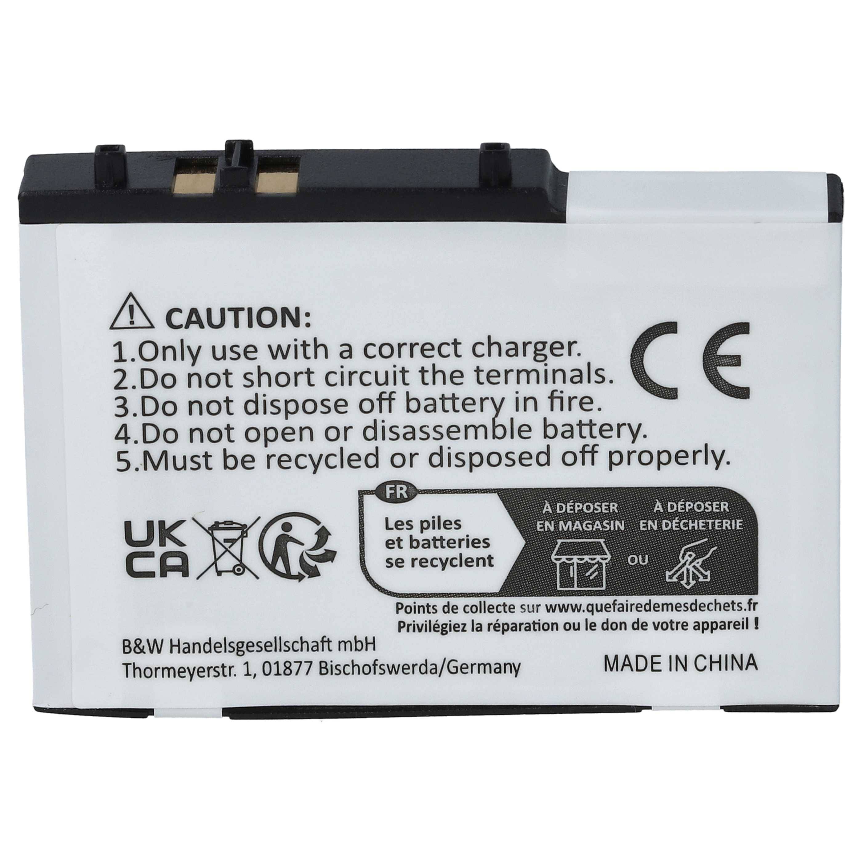 vhbw 2x Akku Ersatz für Nintendo USG-001, USG-003 für Spielekonsole (900 mAh, 3,7 V, Li-Ion)