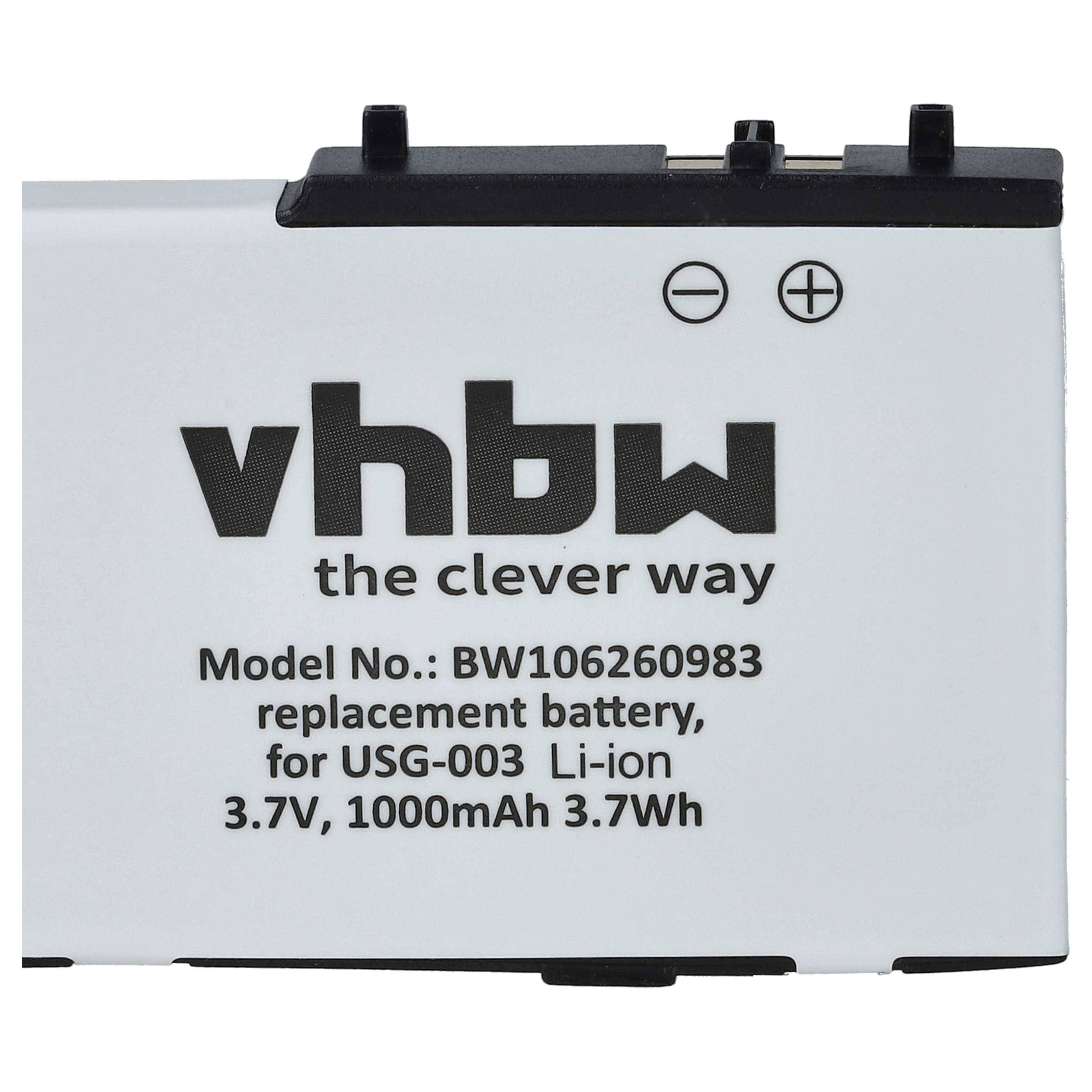 vhbw 2x Akku Ersatz für Nintendo USG-001, USG-003 für Spielekonsole (900 mAh, 3,7 V, Li-Ion)