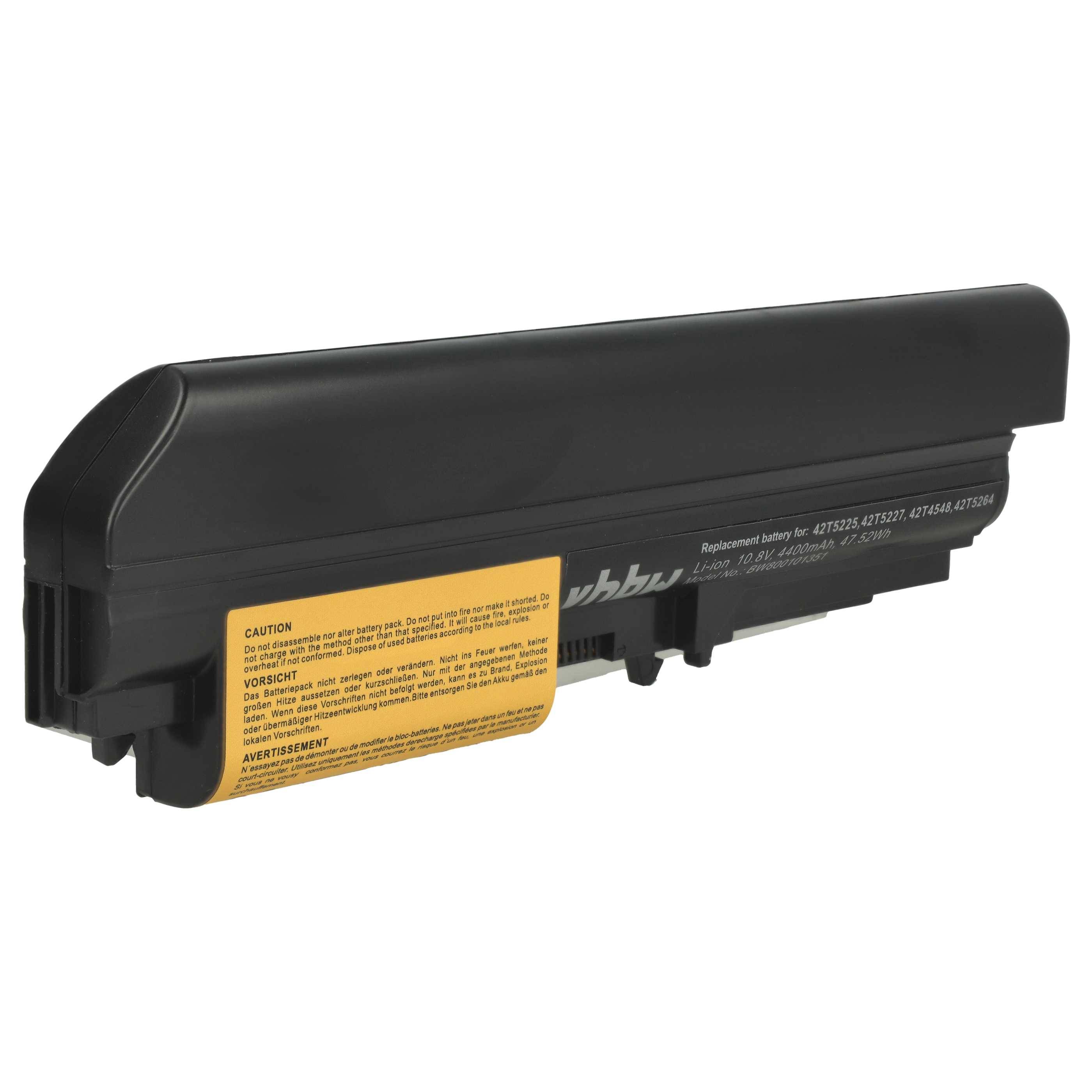 vhbw Akku kompatibel mit IBM ThinkPad | Notebook (4400 mAh, 10,8 V, Li-Ion)