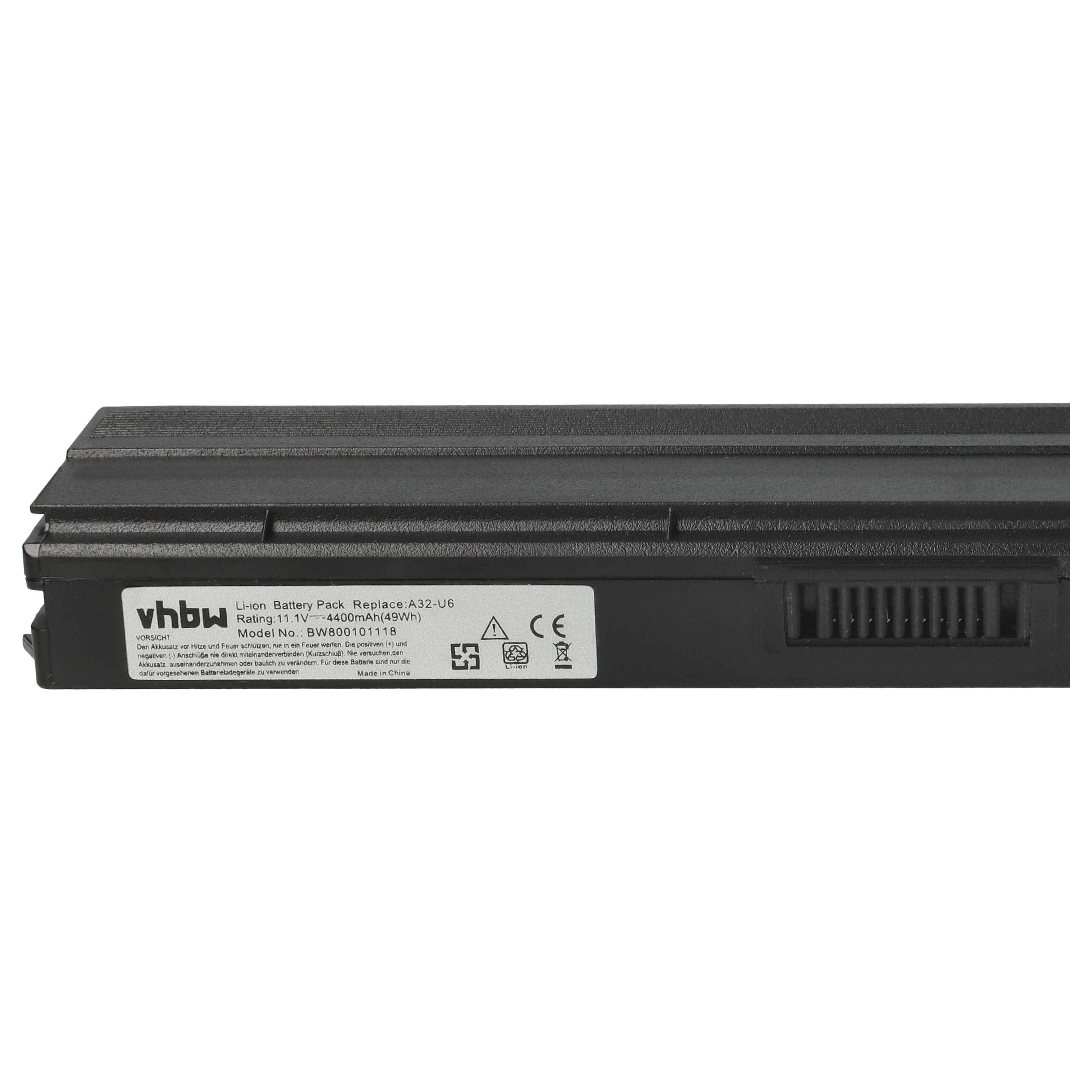 vhbw Akku Ersatz für Asus 90-NFD2B2000T, 90-ND81B2000T, 90-ND81B1000T, 90-ND81B3000T für Notebook (4400 mAh, 11,1 V, Li-Ion)