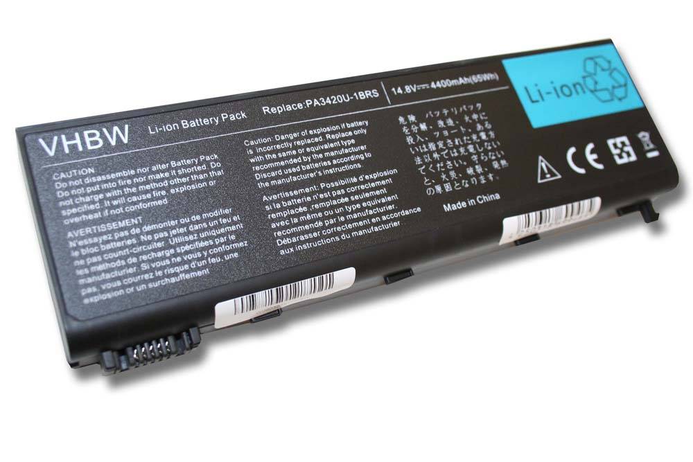 vhbw Akku kompatibel mit Toshiba Satellite Pro L100-137, L100-138, L100-142, L100-154, L100-136 Notebook (4400 mAh, 14,8 V, Li-Ion)
