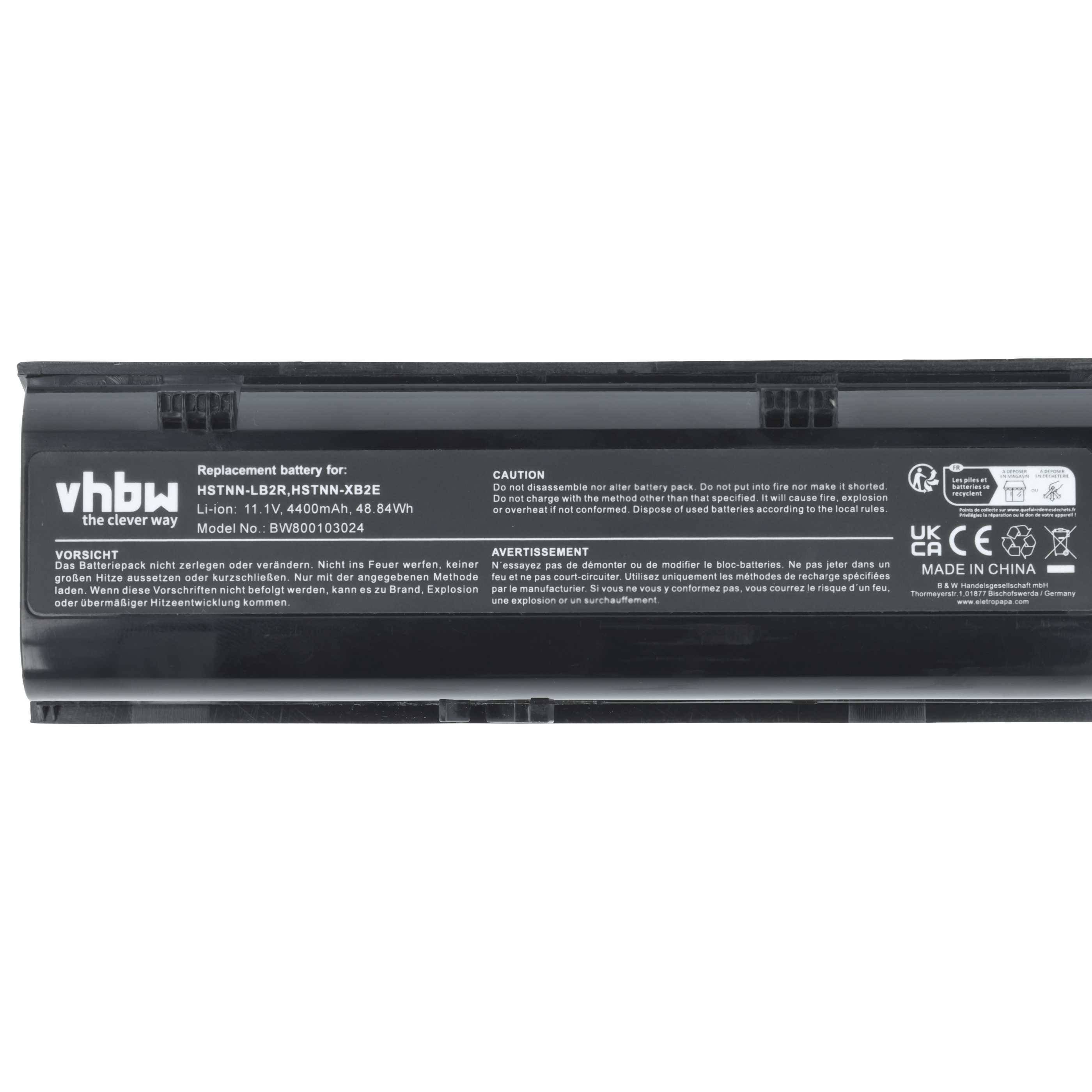 vhbw Akku kompatibel mit HP ProBook 4341s, 4430s, 4331s, 4340s, 4436s, 4440s, 4431s, 4435s, 4330s Notebook (4400 mAh, 11,1 V, Li-Ion)