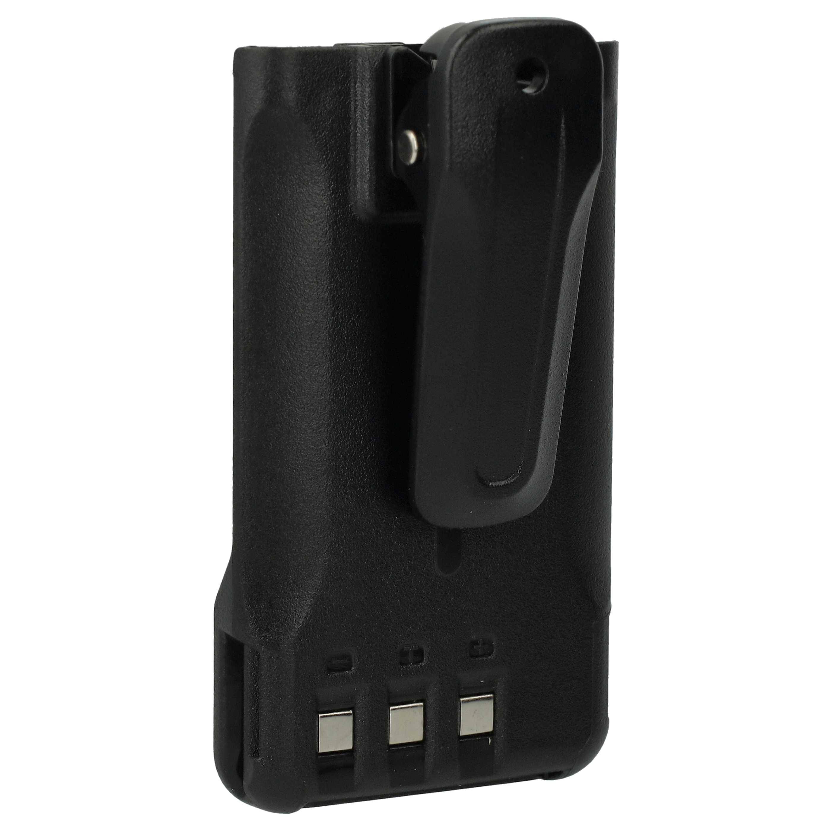 vhbw 5x Akku kompatibel mit Kenwood TK-3000K2, TK-3000K, TK-3000E, TK-3000 Funkgerät, Walkie Talkie (1000 mAh, 7,4 V, Li-Ion) + Gürtelclip