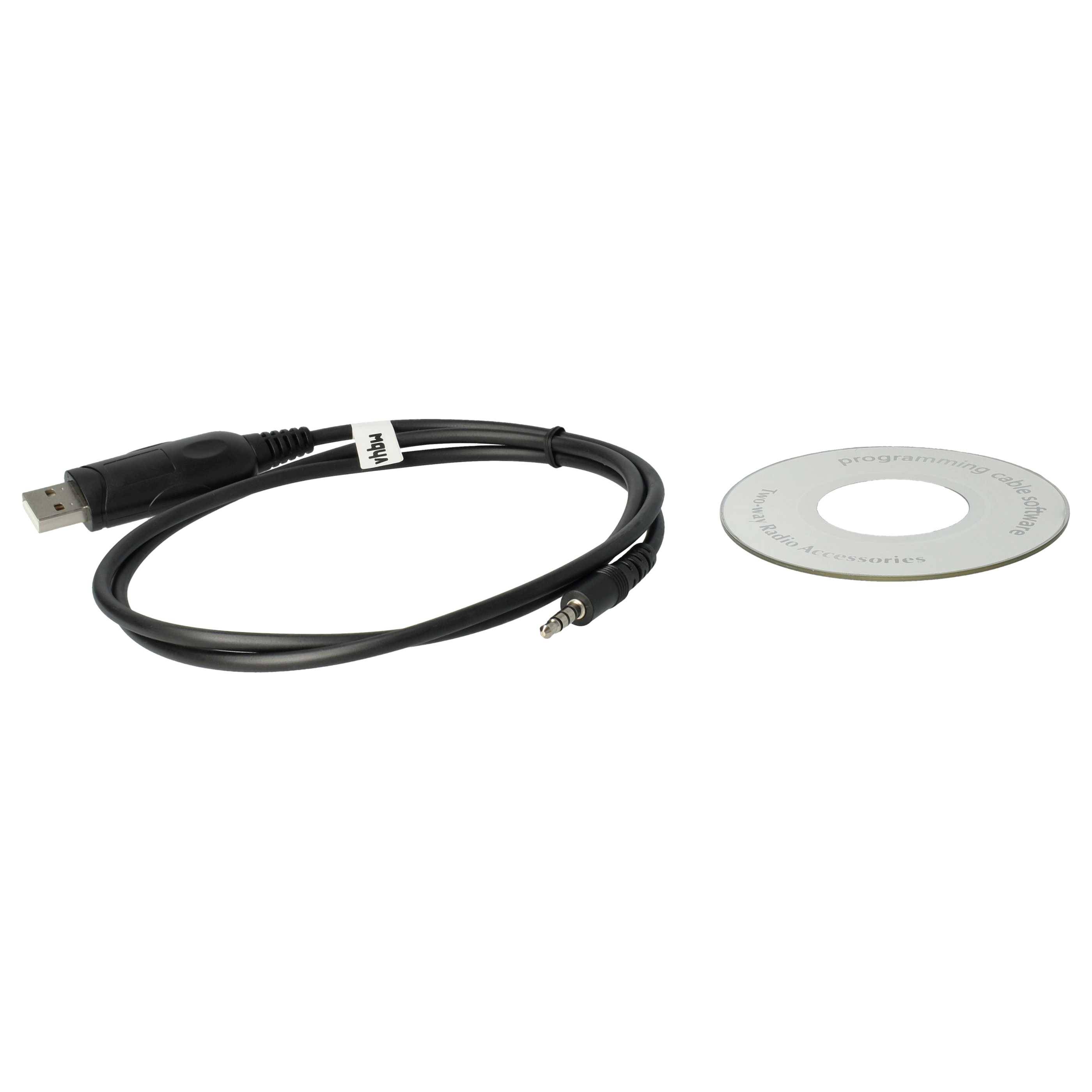 vhbw USB Programmierkabel kompatibel mit Baofeng UV-3R+ Plus, UV-3R Funkgerät, schwarz