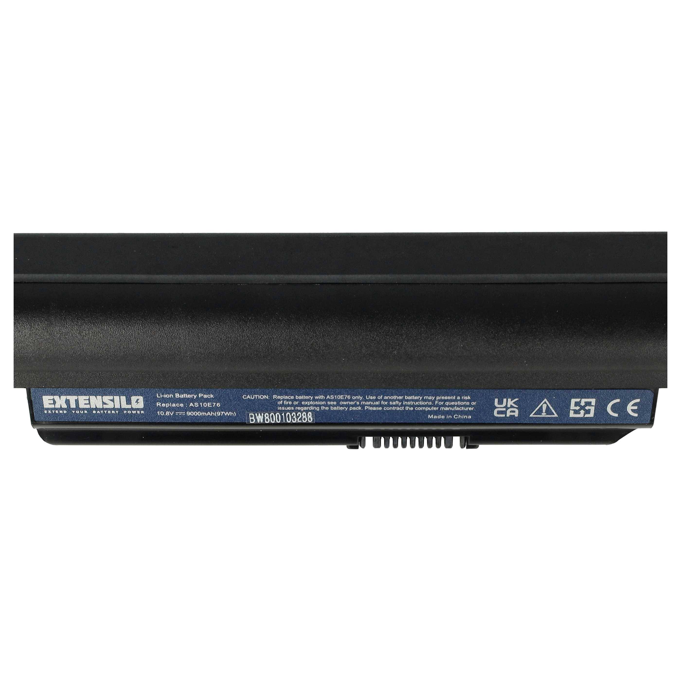 vhbw Akku kompatibel mit Acer Aspire AS5745PG-5464G50Bnks, AS5745PG-5978, AS5745PG-6420, AS5820 Notebook (6600 mAh, 11,1 V, Li-Ion)