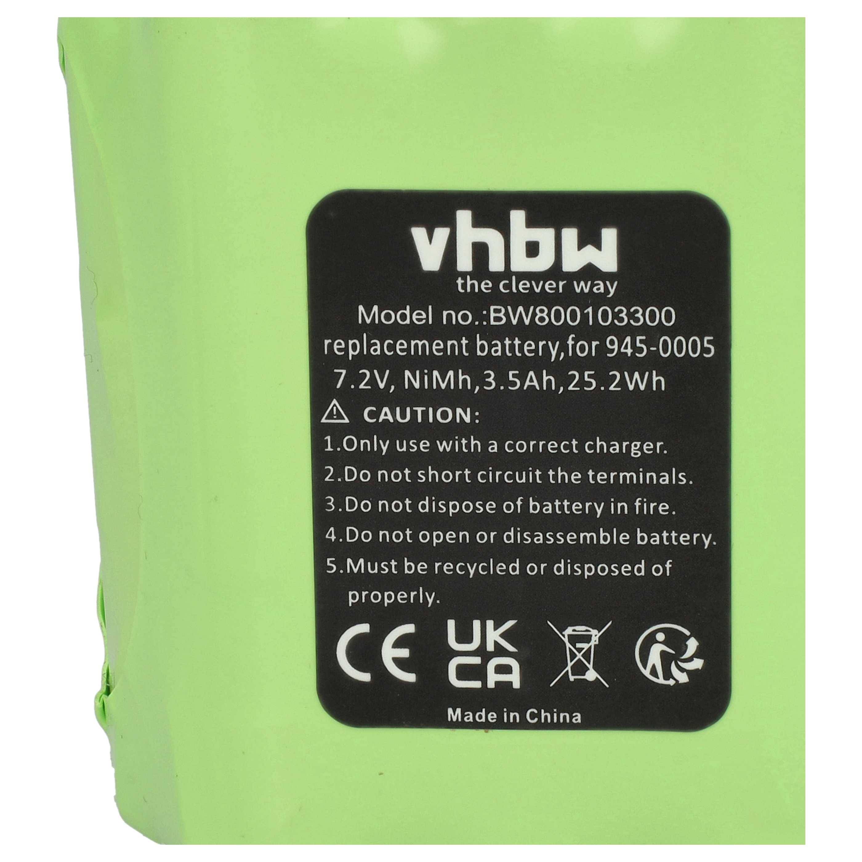 vhbw Ni-MH Ersatzakku Akku 3500mAh (7.2V) kompatibel mit Neato Robotics, Neato Signature Pro, Essential Saugroboter Staubsauger Roboter