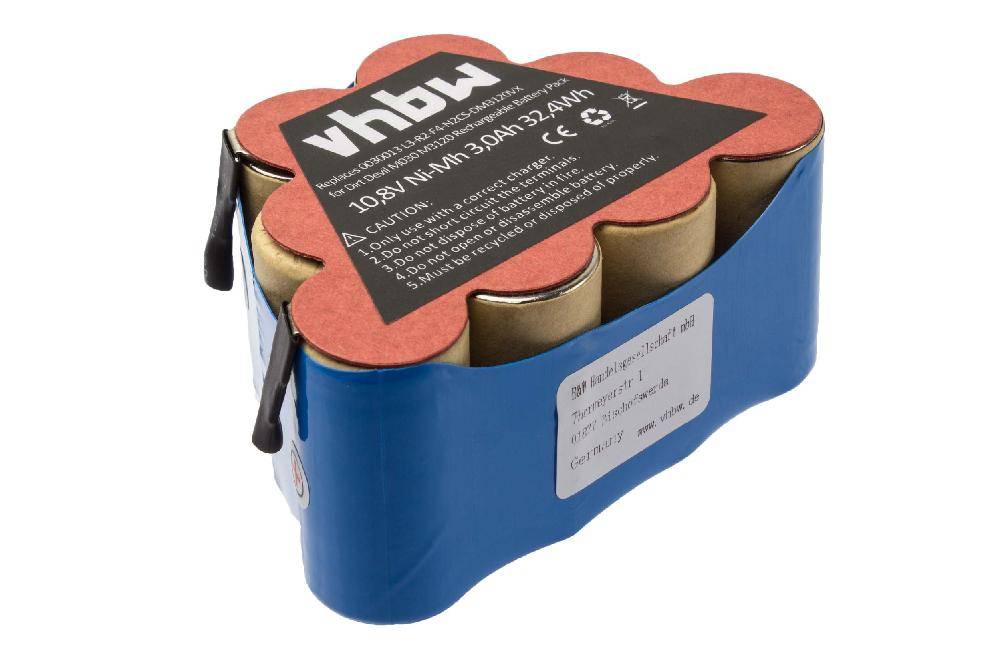 vhbw Akku kompatibel mit Dirt Devil M3120, M030 Staubsauger (3000 mAh, 10,8 V, NiMH)