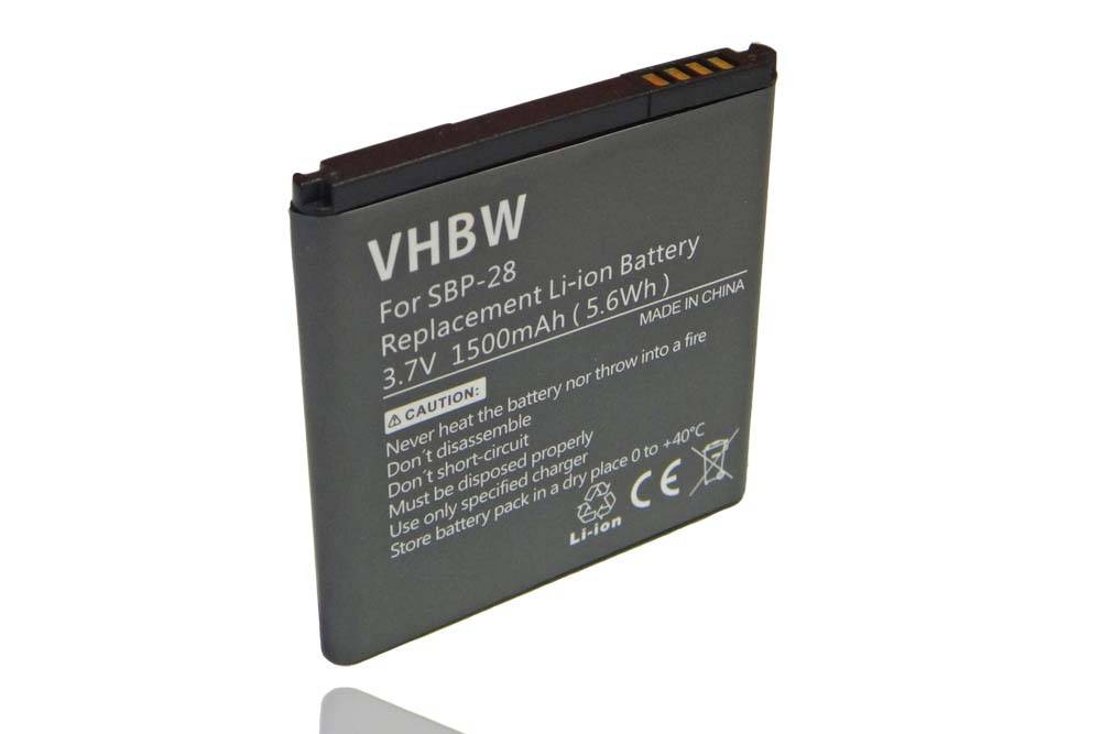 vhbw Akku kompatibel mit Asus Padfone Handy Smartphone Telefon (1500mAh, 3,7V, Li-Ion)