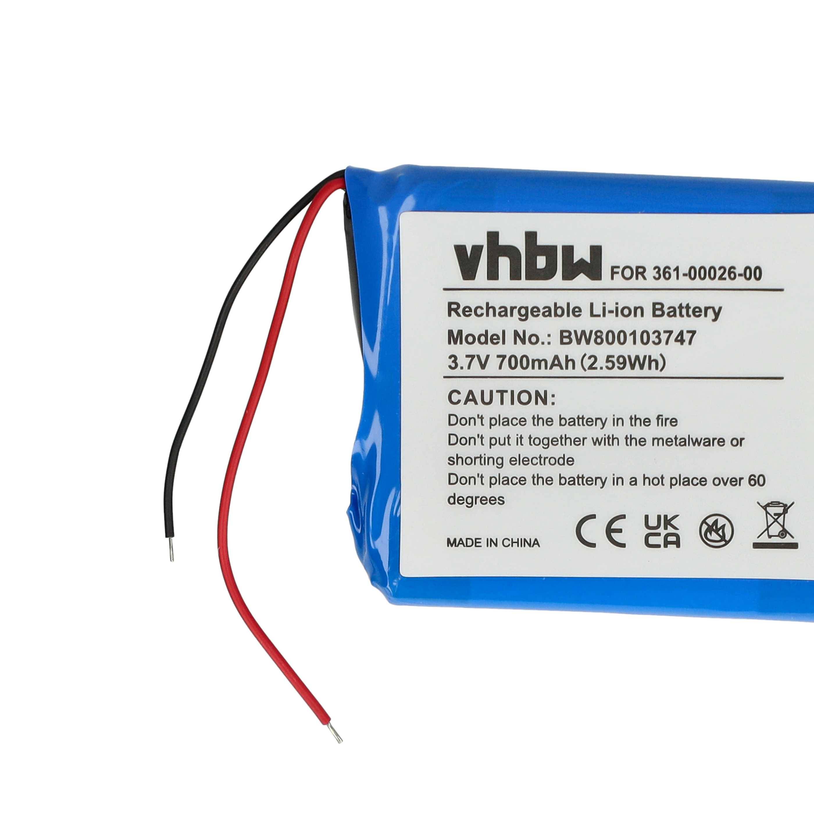vhbw Akku kompatibel mit Garmin Forerunner 305, 205, 305i GPS Navigation Navi (700 mAh, 3,7 V, Li-Ion)