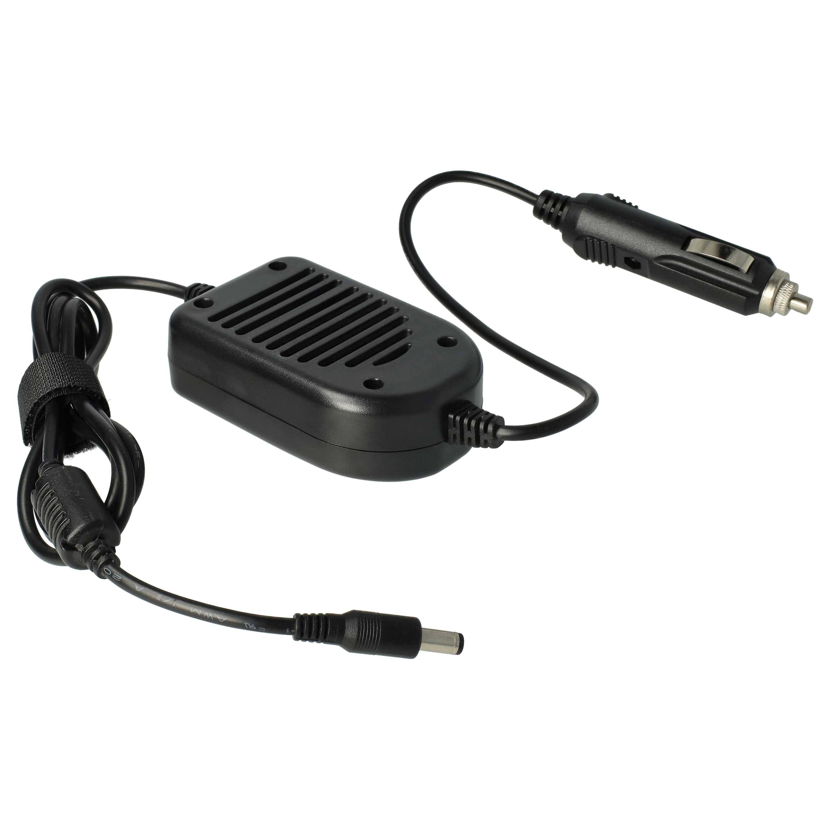 vhbw KFZ-Ladekabel kompatibel mit Fujitsu-Siemens Amilo A 1400, 1451G, A 1640 (A1640 rund) Notebook - 12V Ladegerät Schwarz 3,25 A