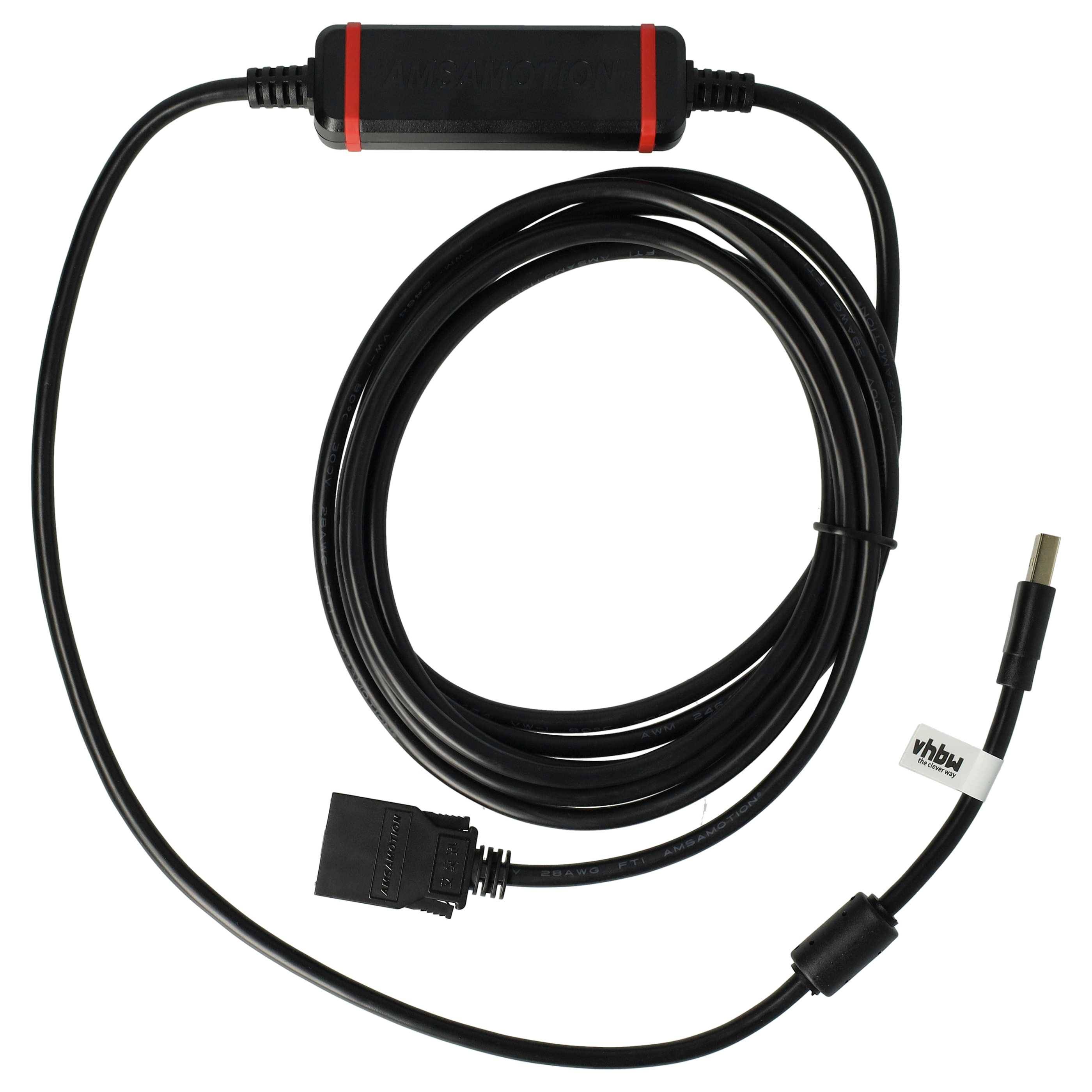 vhbw USB Programmierkabel kompatibel mit Omron CS, CPM2C, CQM1H, CJ Funkgerät, schwarz - ERSATZ FÜR CS1W-CN226, CS1W-CS114, USB-CN226