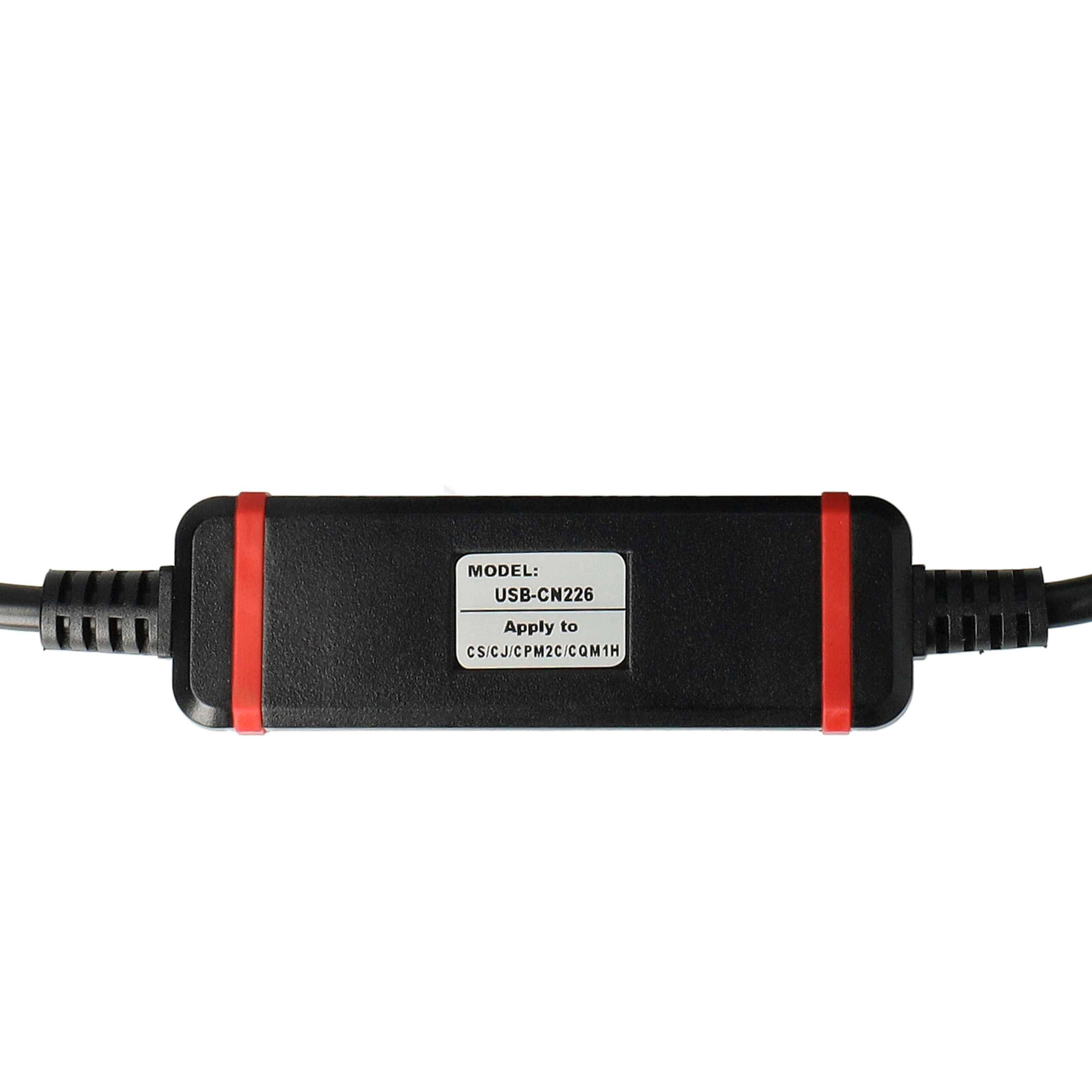 vhbw USB Programmierkabel kompatibel mit Omron CS, CPM2C, CQM1H, CJ Funkgerät, schwarz - ERSATZ FÜR CS1W-CN226, CS1W-CS114, USB-CN226