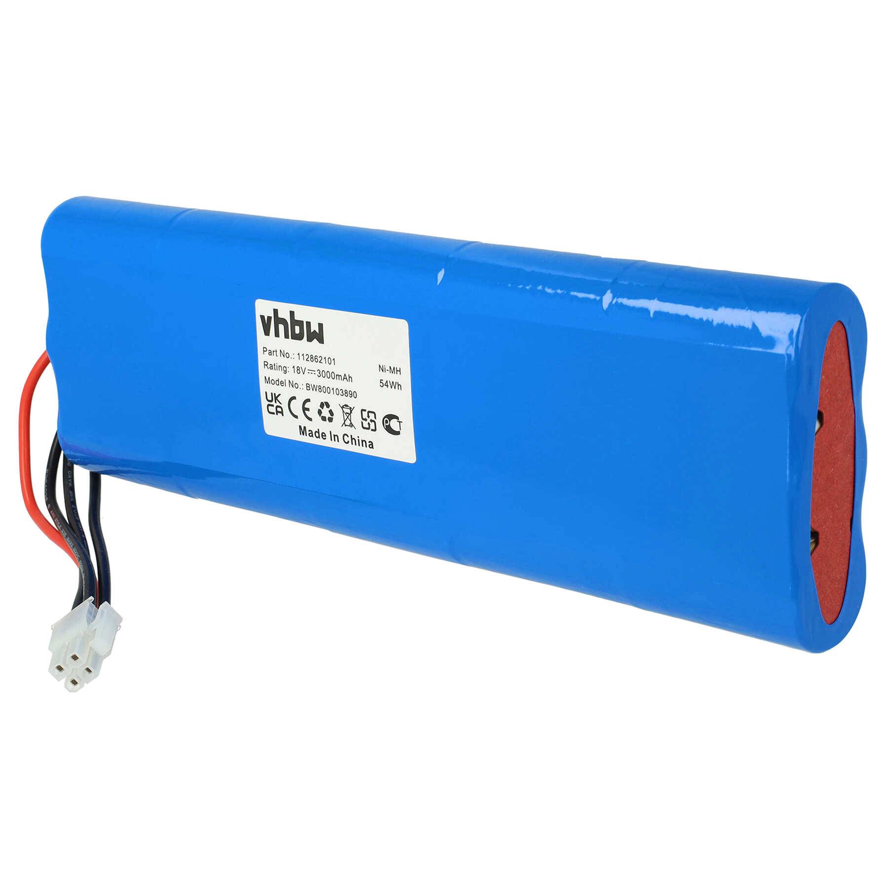 vhbw Akku kompatibel mit Gardena Robotic R160 Rasenmäher | (3000mAh, 18V, NiMH)