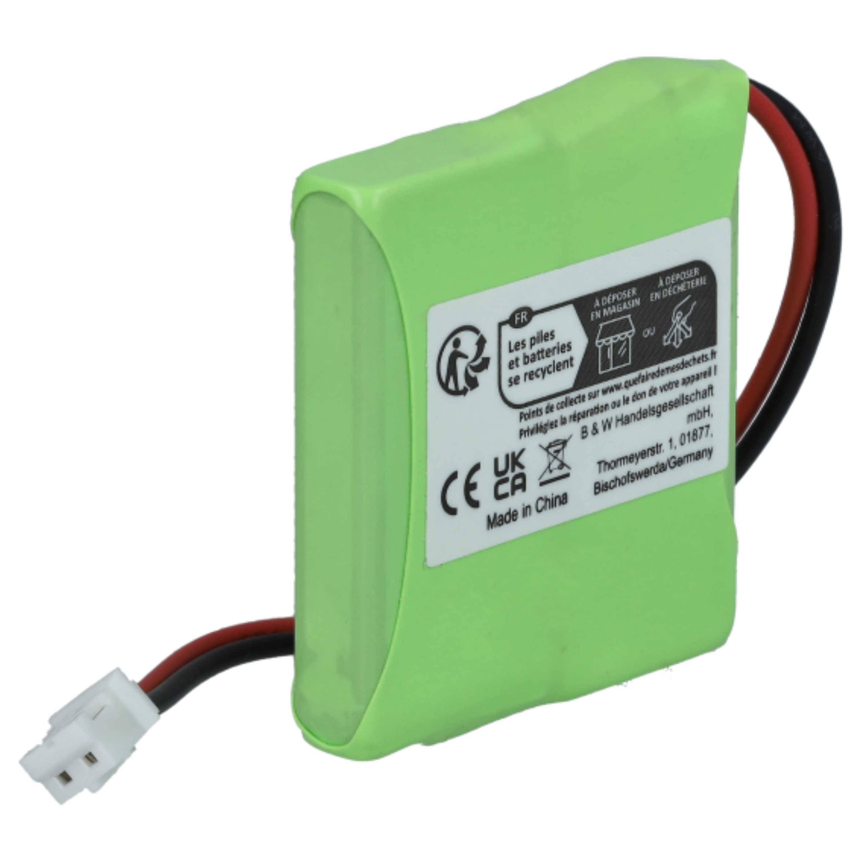 vhbw 5x Akku kompatibel mit Swisscom Aton CL-102 schnurlos Festnetz Telefon (650 mAh, 2,4 V, NiMH)