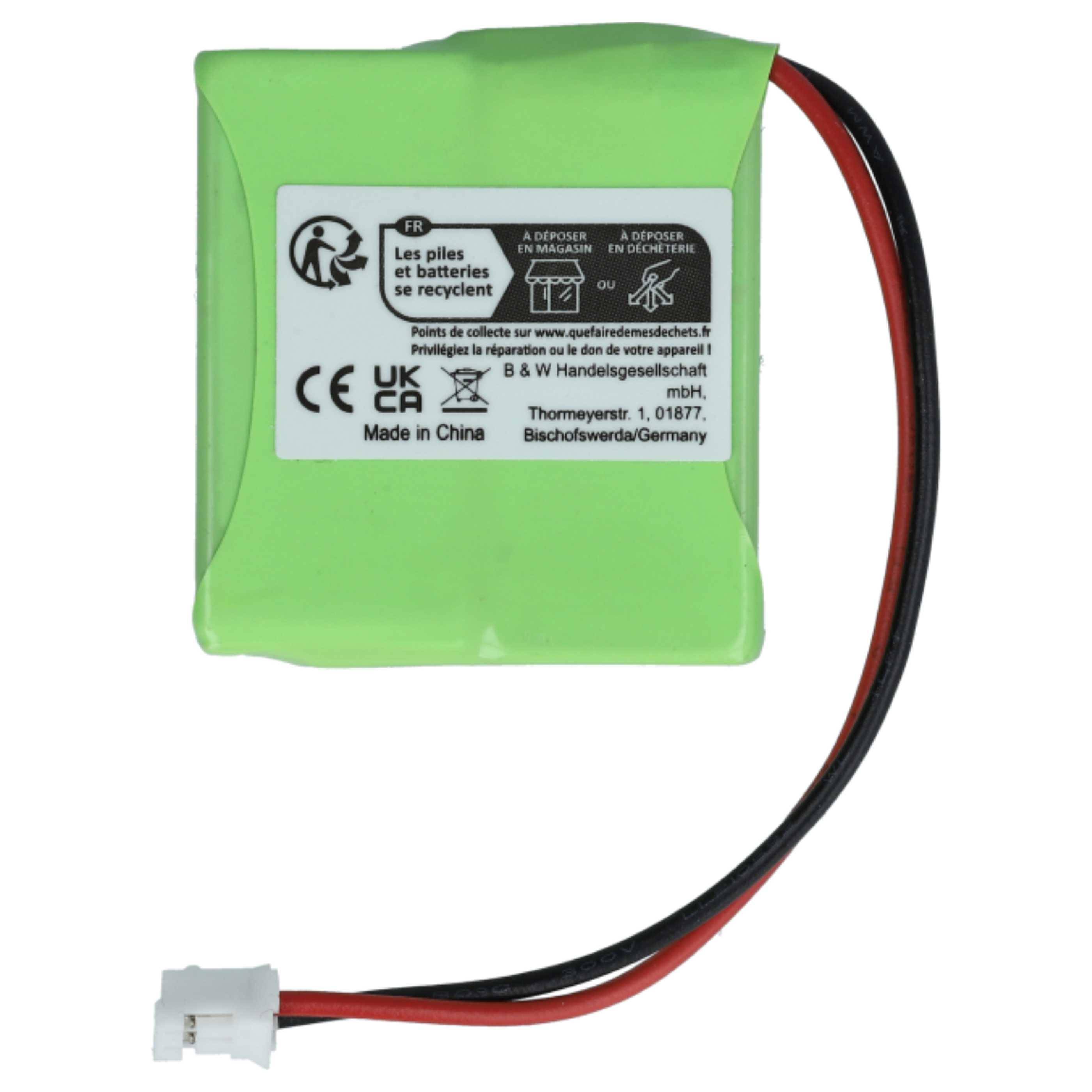 vhbw 5x Akku kompatibel mit Swisscom Aton CL-102 schnurlos Festnetz Telefon (650 mAh, 2,4 V, NiMH)