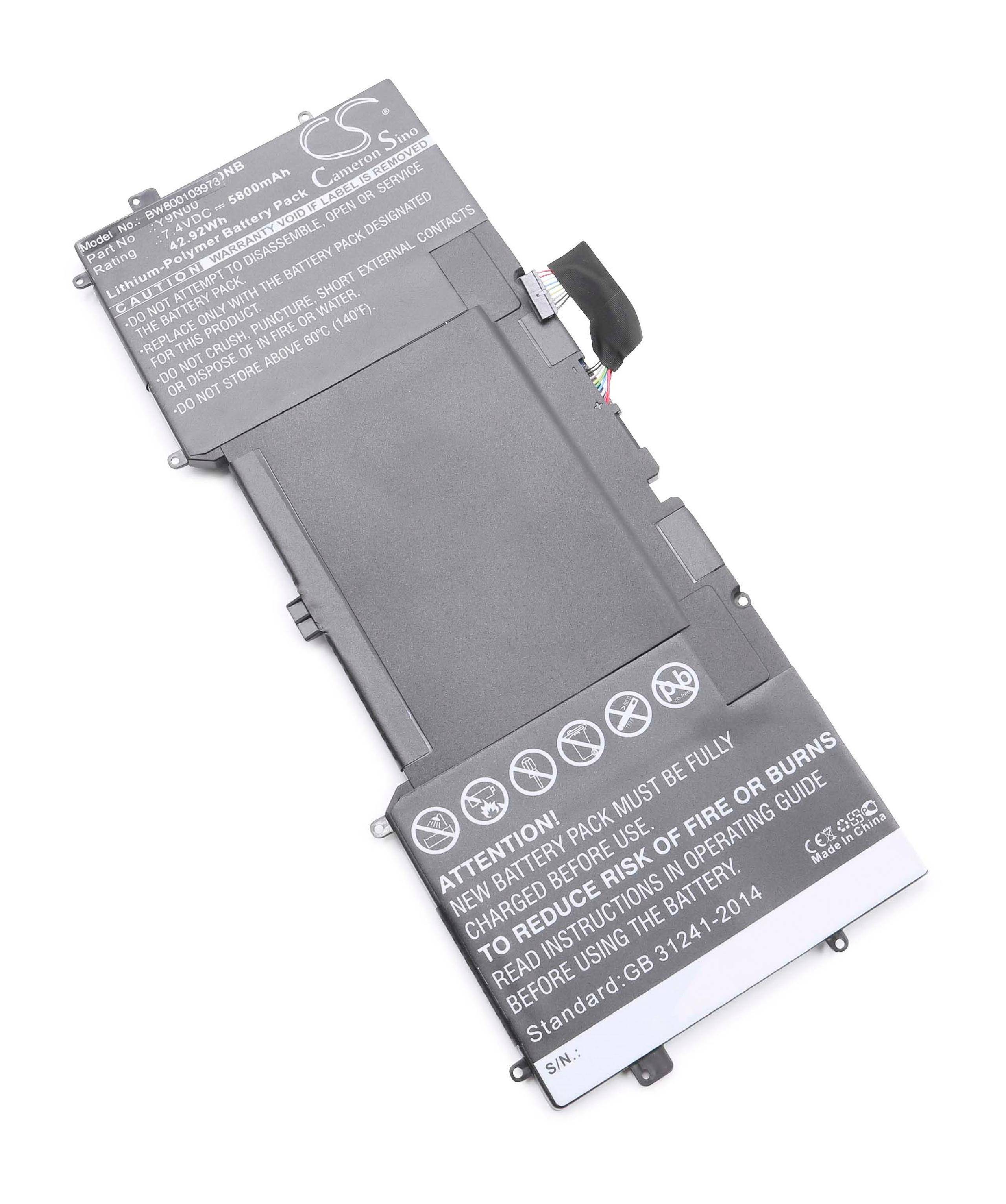 vhbw Akku kompatibel mit Dell XPS 13 Ultrabook, 12-L221x, 12-9Q23, 13-L321X, 12D-1708, 13-L322X Notebook (5800 mAh, 7,4 V, Li-Ion)