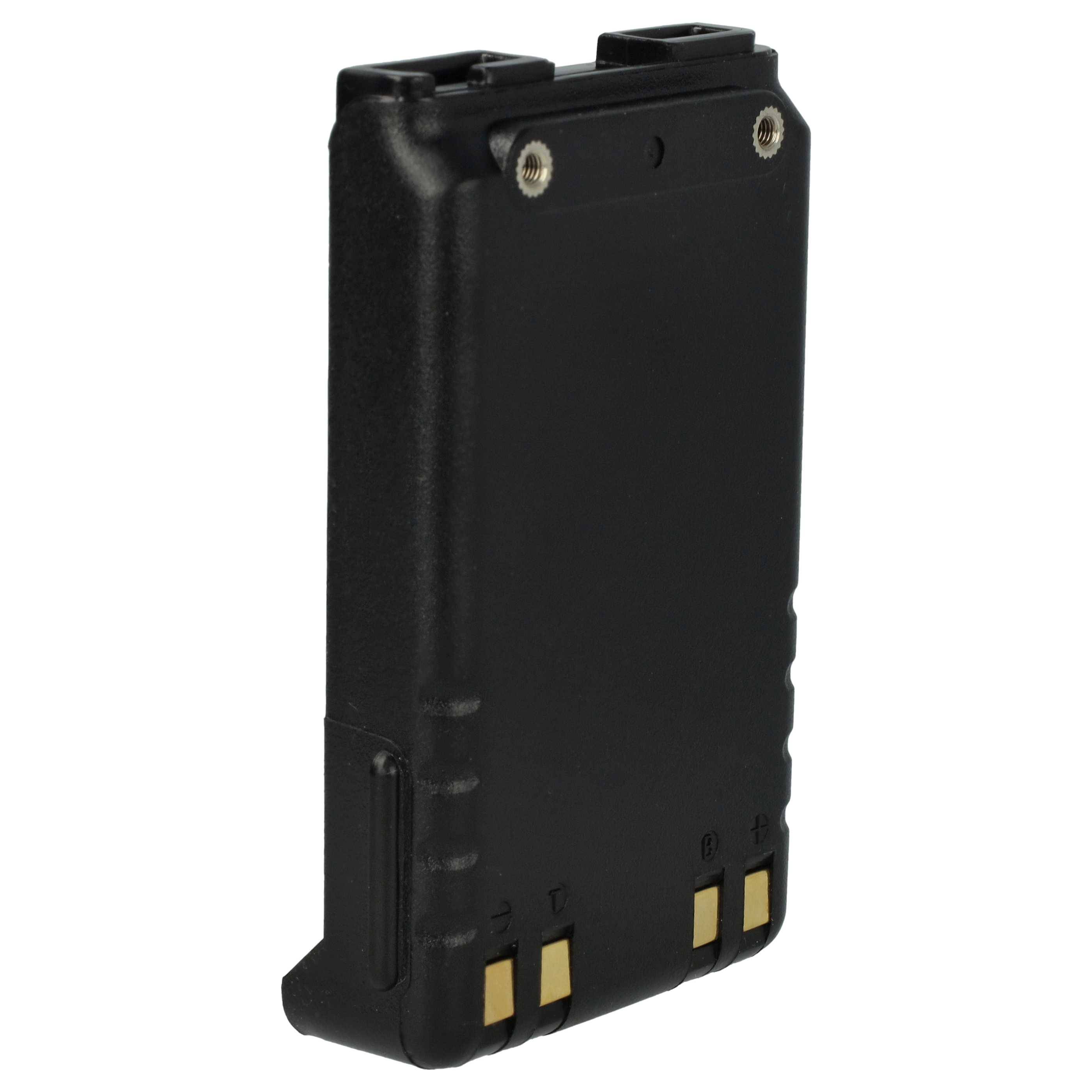 vhbw Akku kompatibel mit Icom IC-M87, IC-F61V, IC-M88, IC-F88, IC-U80E Funkgerät, Walkie Talkie (1800 mAh, 7,4 V, Li-Ion) + Gürtelclip