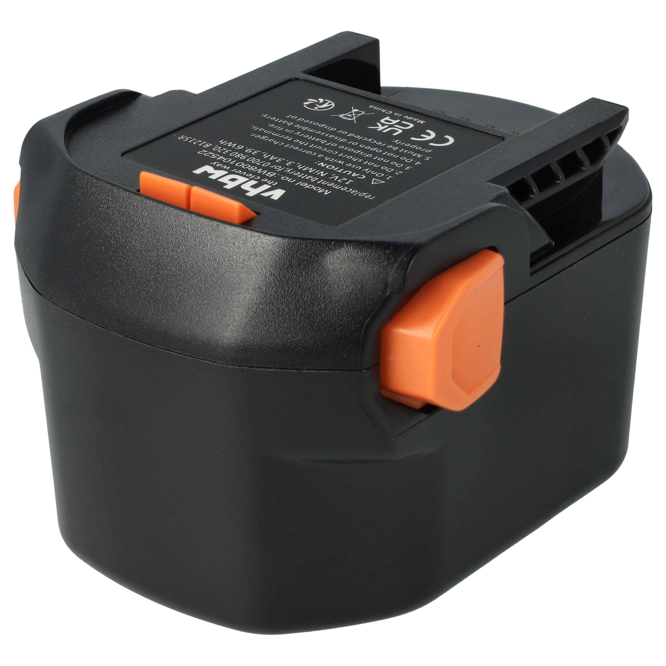 vhbw Akku kompatibel mit AEG BSB 12 STX, BSB 12 G, BS 12 G, B1220R, B1215R, B1214G, BSS 12 RW Werkzeug (3300 mAh, NiMH, 12 V)